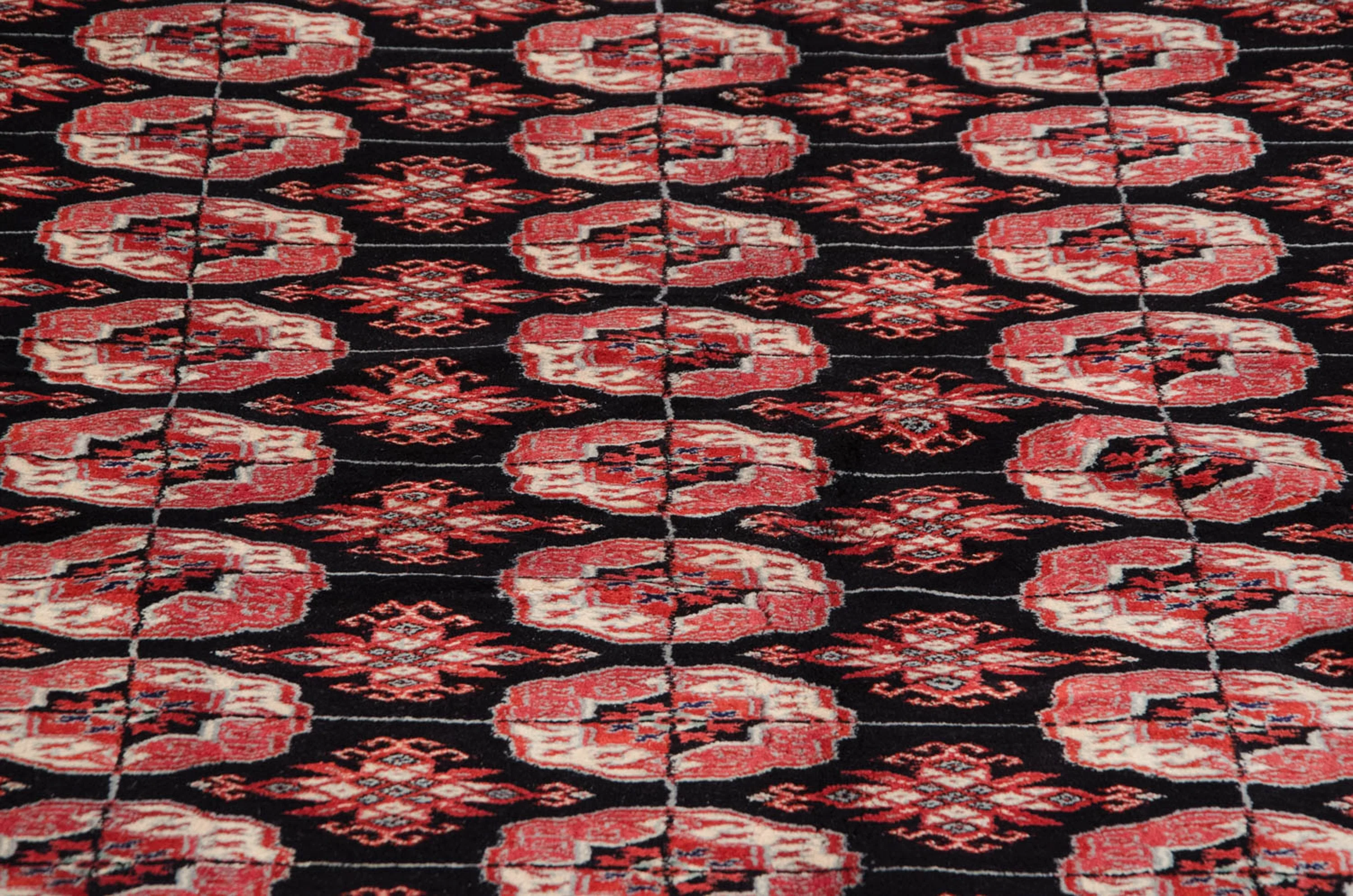 7x8 Vintage Fine Bokhara Square Carpet - Image 7
