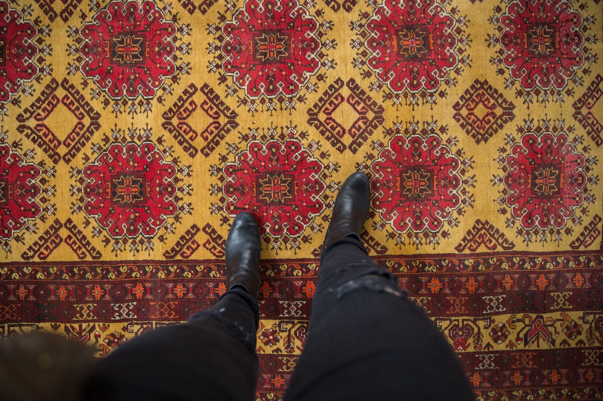 7x9.5 Vintage Daulatabad Carpet - Image 2
