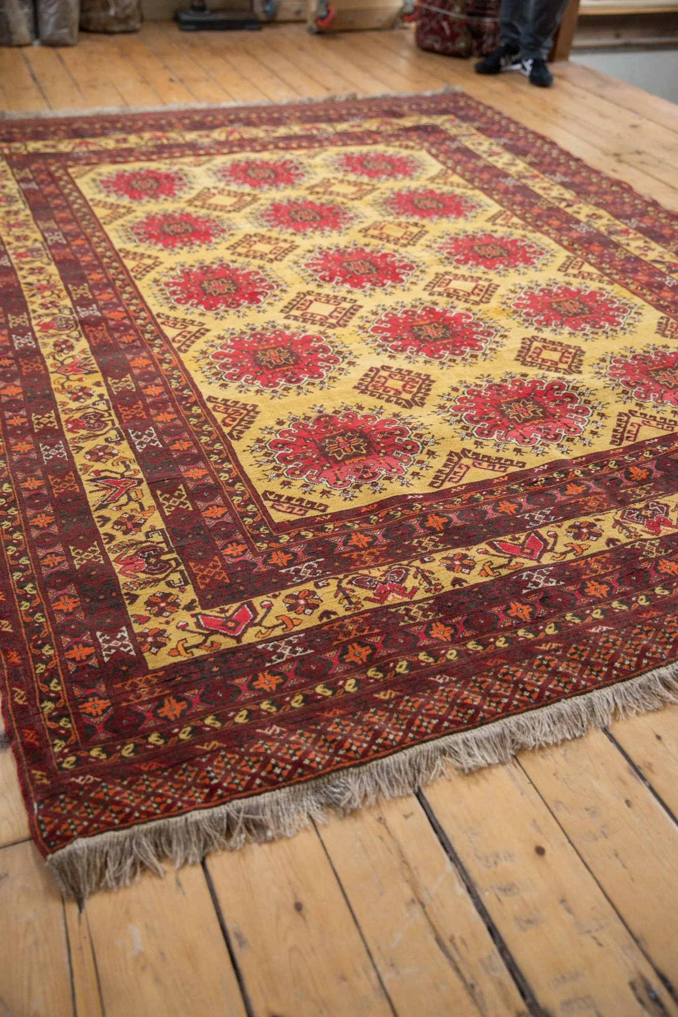 7x9.5 Vintage Daulatabad Carpet - Image 3