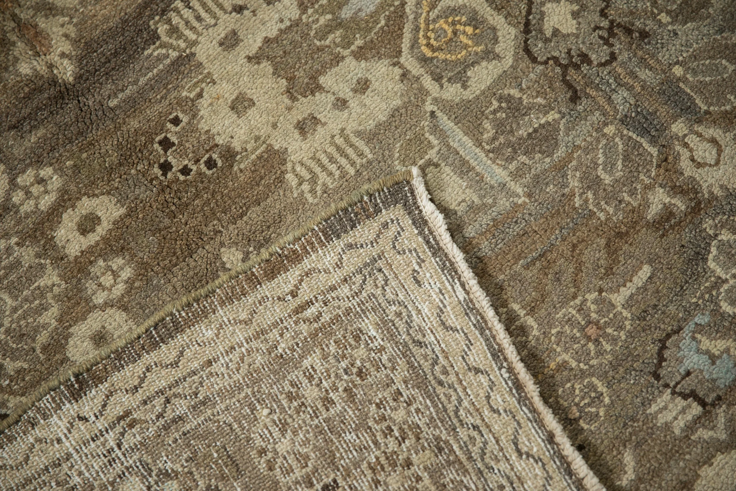 7x9.5 Vintage Distressed Bibikabad Carpet - Image 11