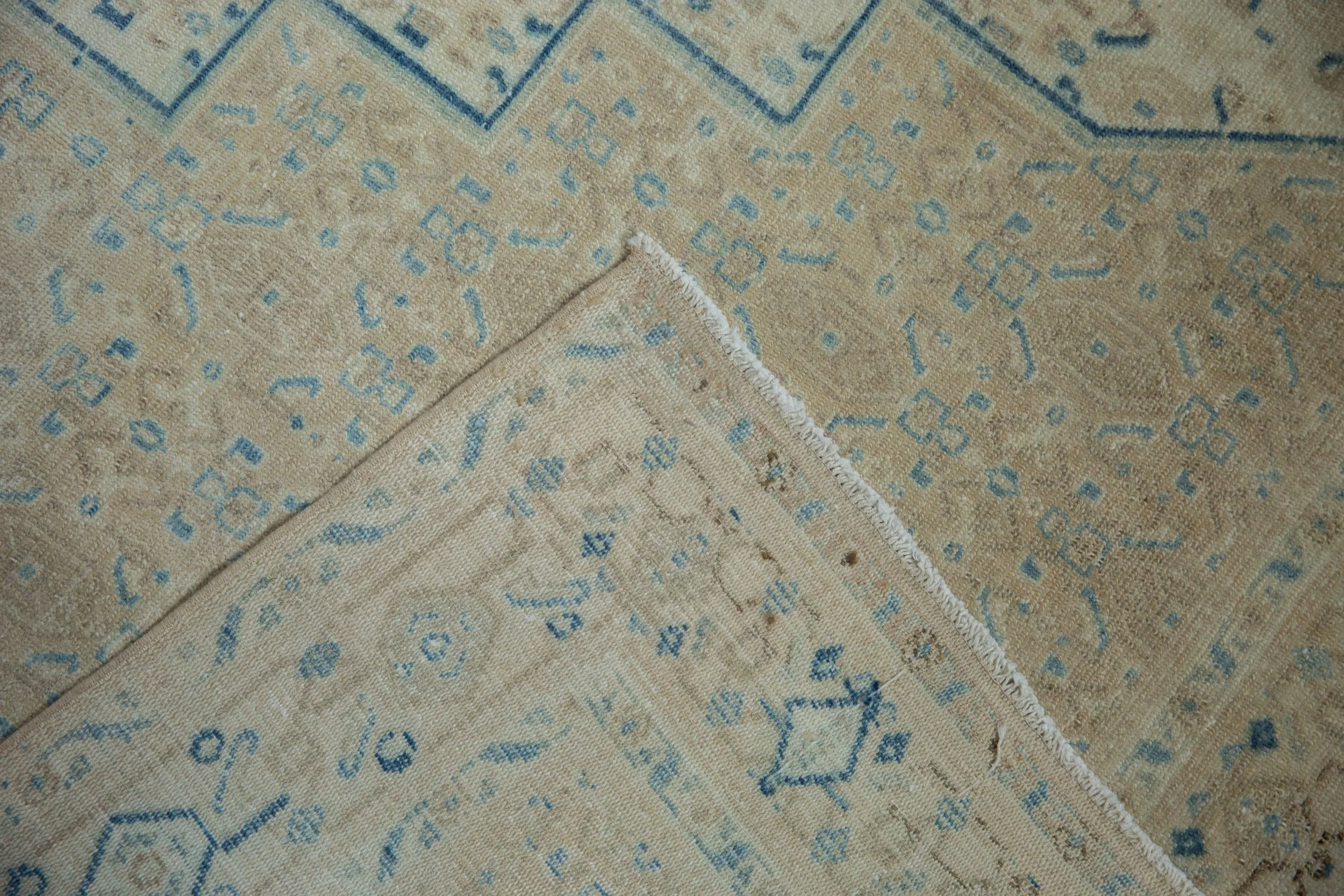 7x9.5 Vintage Distressed Birjand Carpet - Image 11