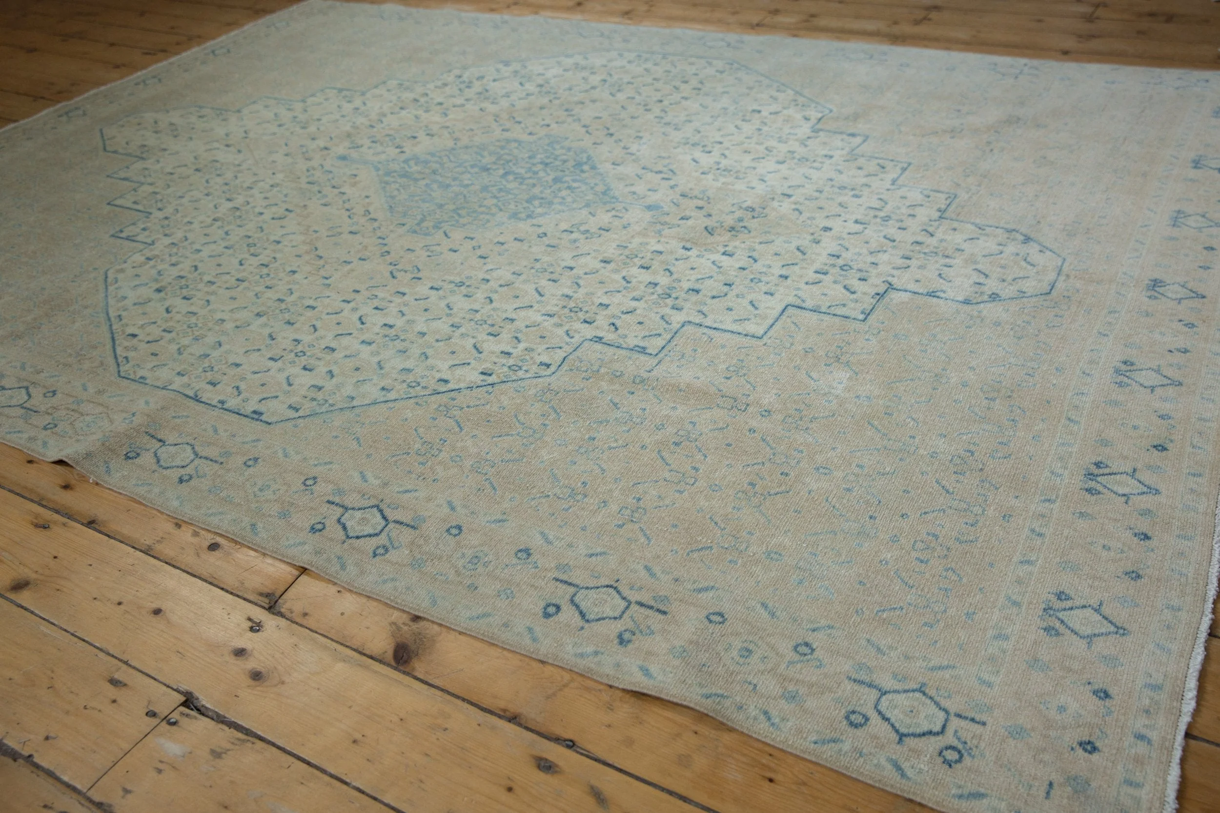 7x9.5 Vintage Distressed Birjand Carpet - Image 4