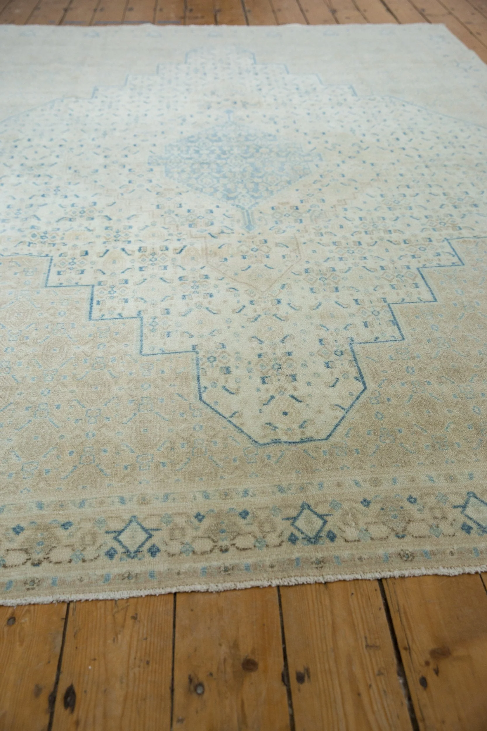 7x9.5 Vintage Distressed Birjand Carpet - Image 6