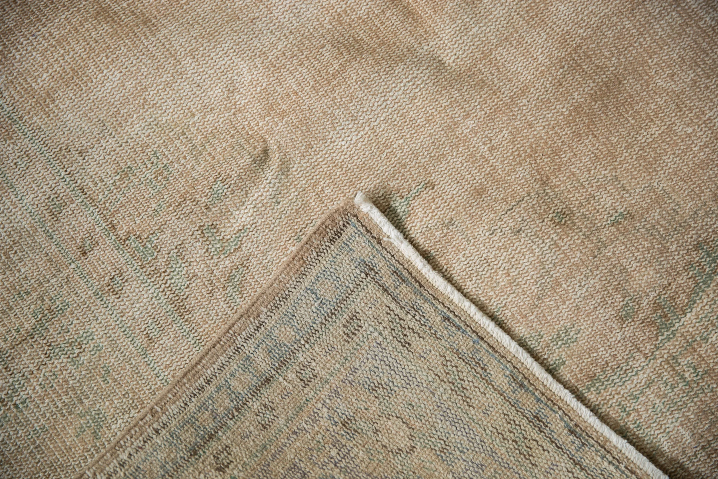 7x9.5 Vintage Distressed Oushak Carpet - Image 10