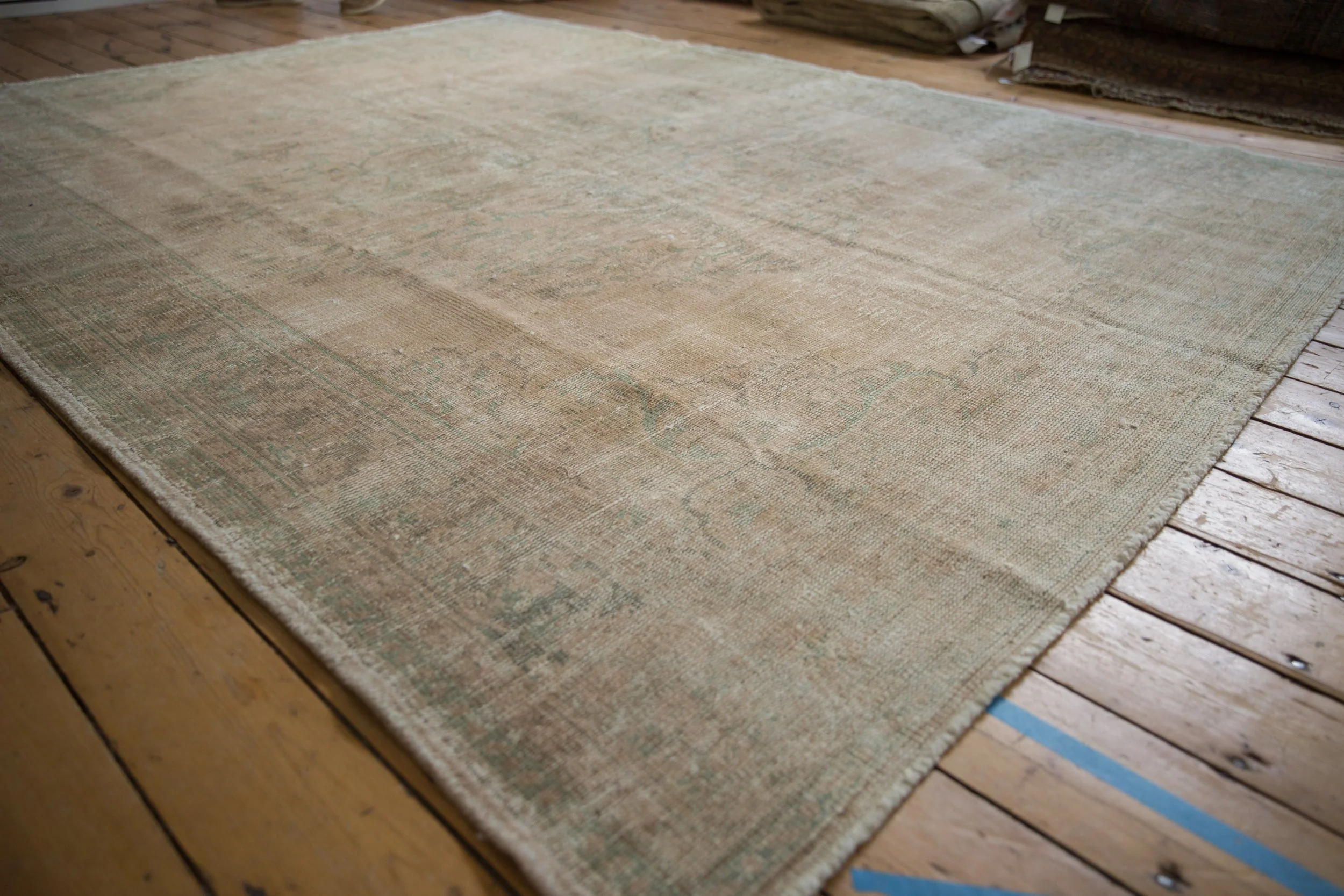 7x9.5 Vintage Distressed Oushak Carpet - Image 3