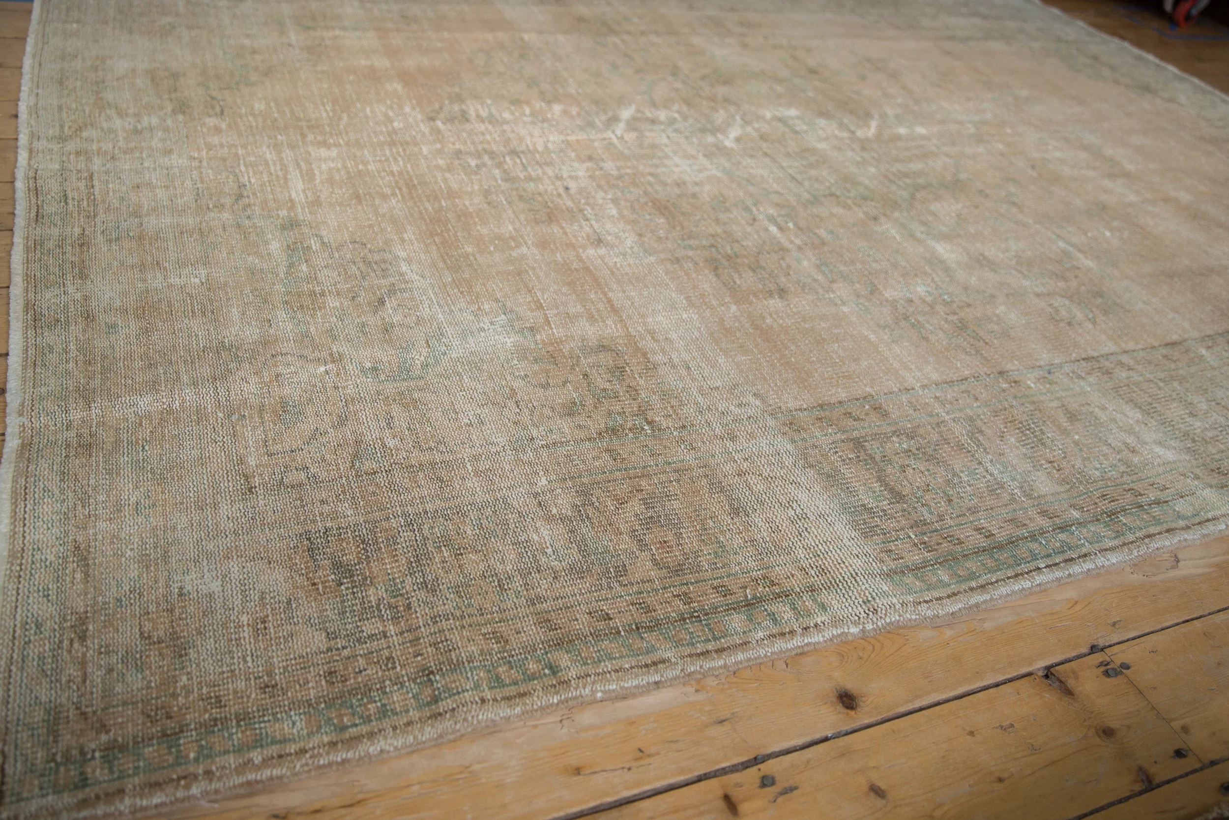 7x9.5 Vintage Distressed Oushak Carpet - Image 6