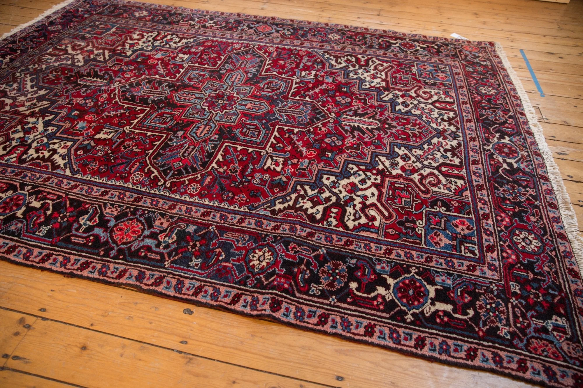 7x9.5 Vintage Mehrivan Carpet - Image 10