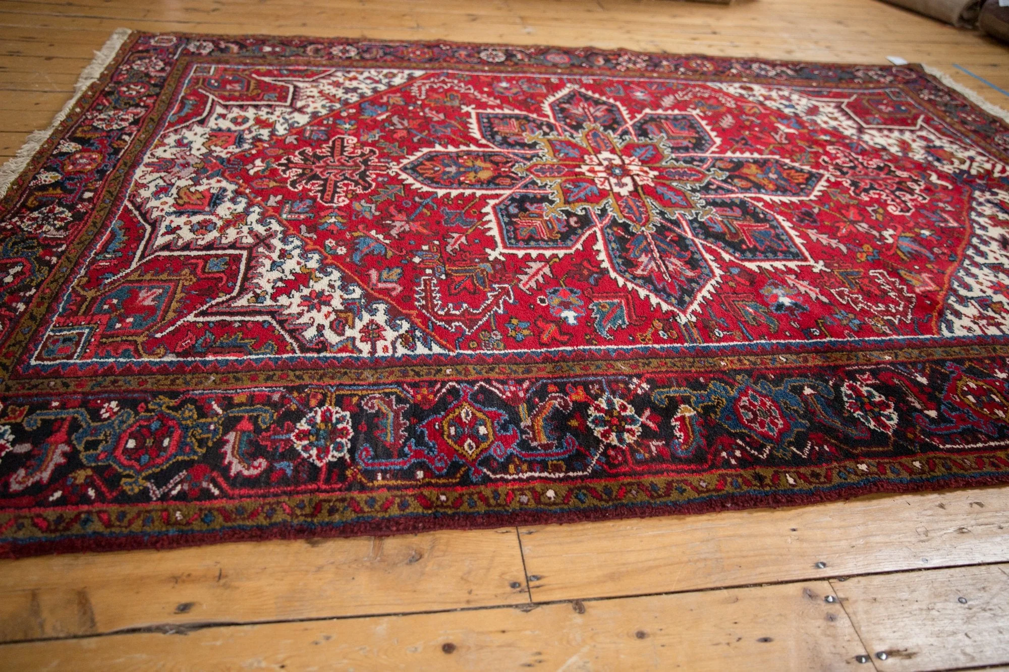 7x9.5 Vintage Mehrivan Carpet - Image 13
