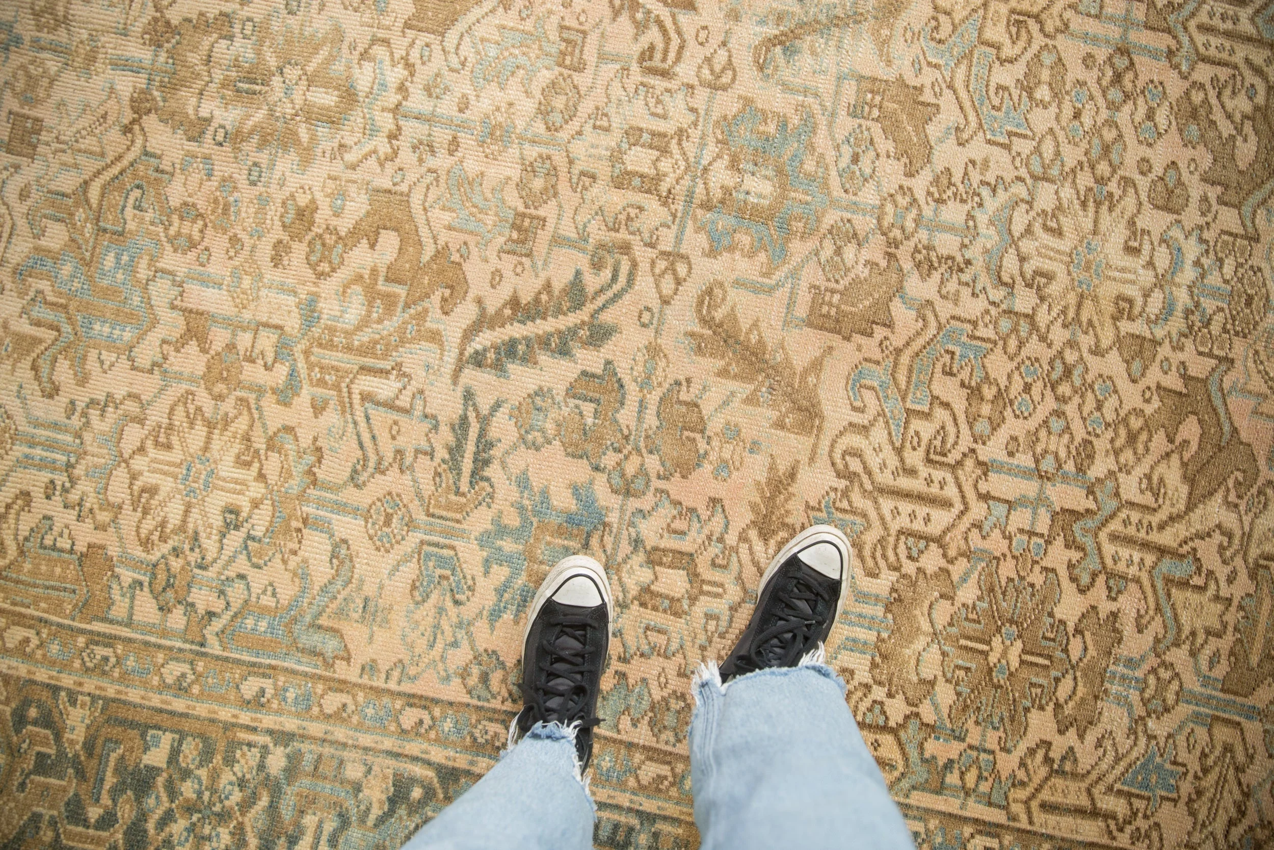 7x9 Vintage Distressed Mehrivan Carpet - Image 2
