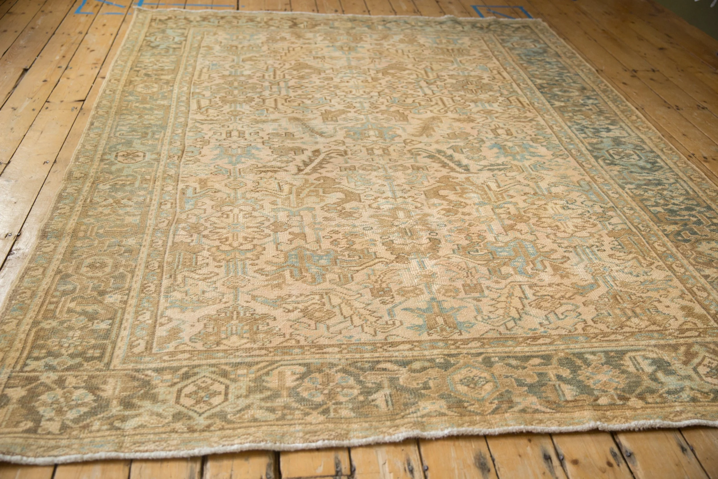7x9 Vintage Distressed Mehrivan Carpet - Image 8