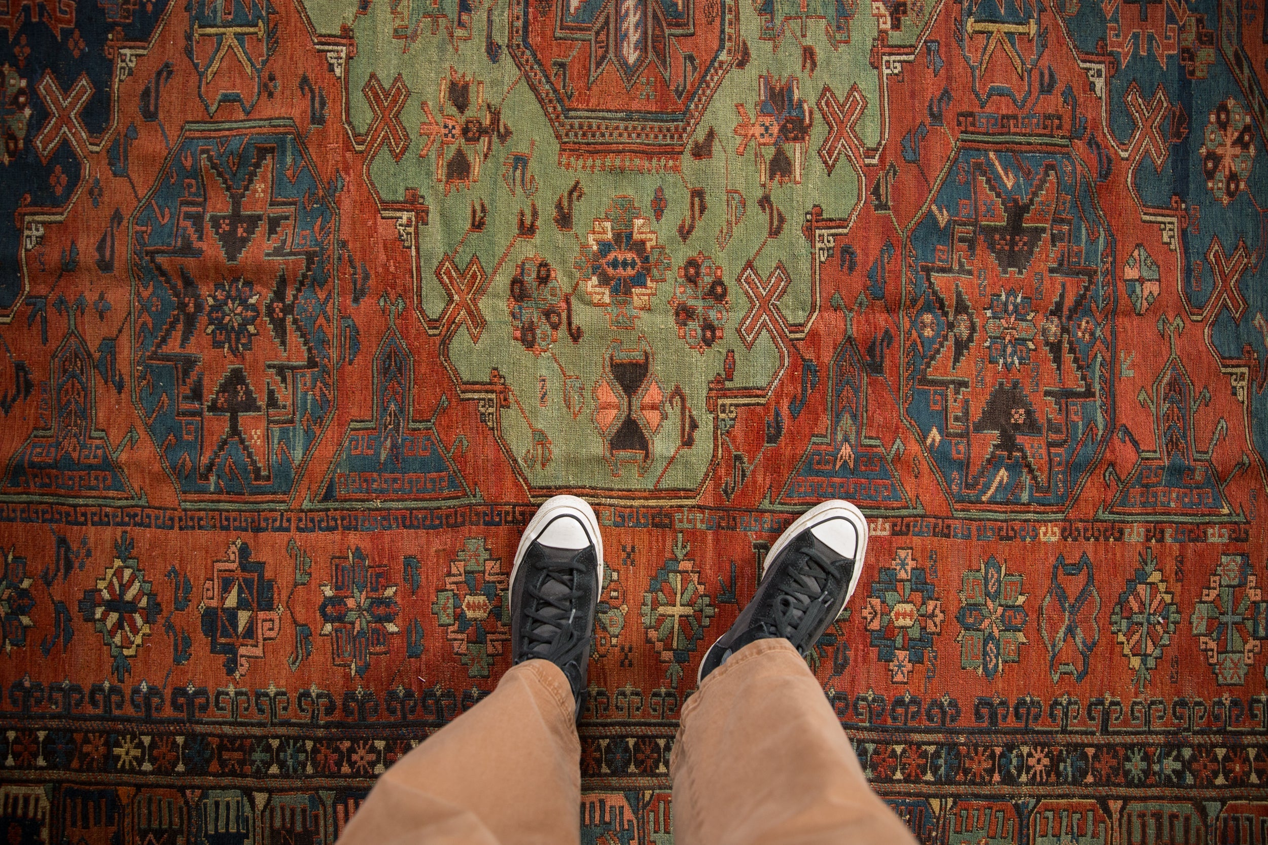 8.5x10.5 Antique Soumac Design Carpet - Image 2