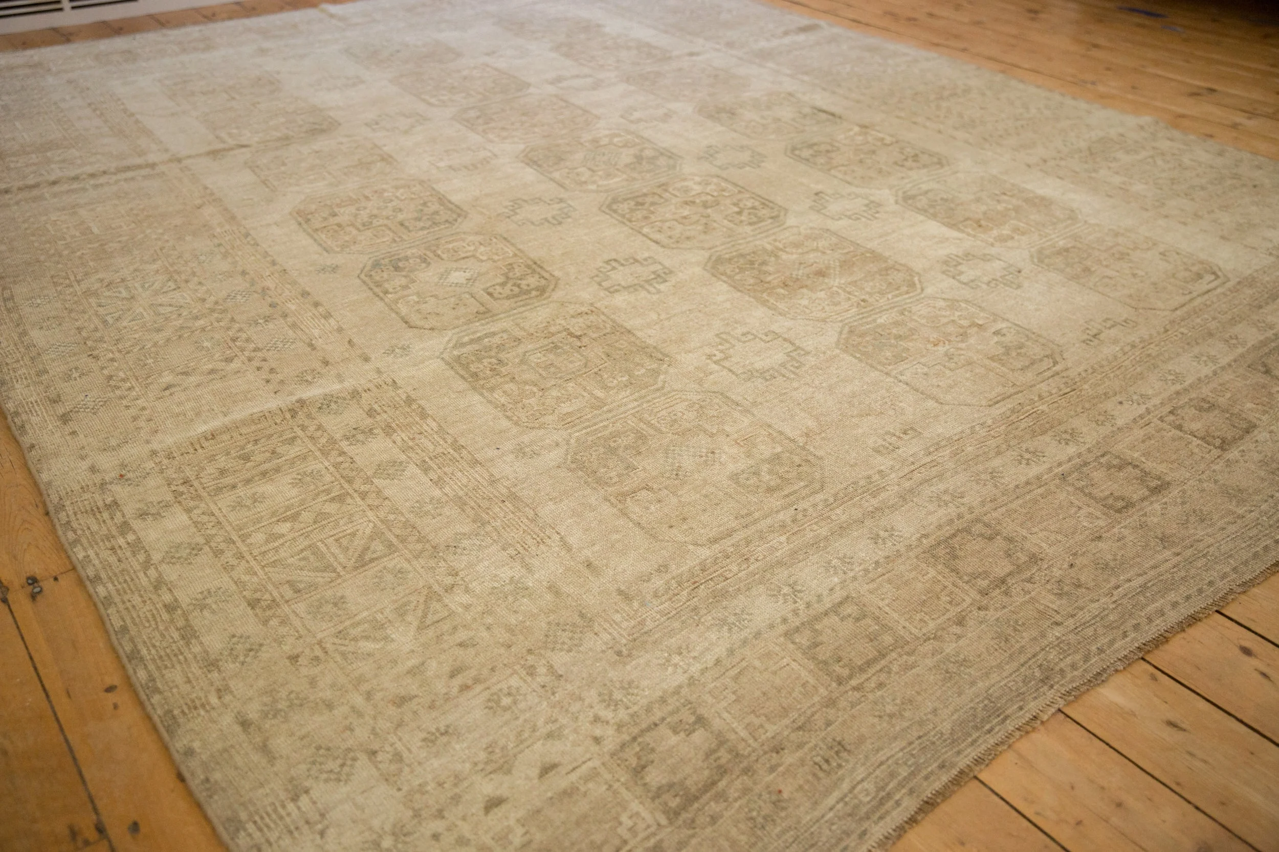 8.5x10.5 Vintage Distressed Ersari Carpet - Image 4