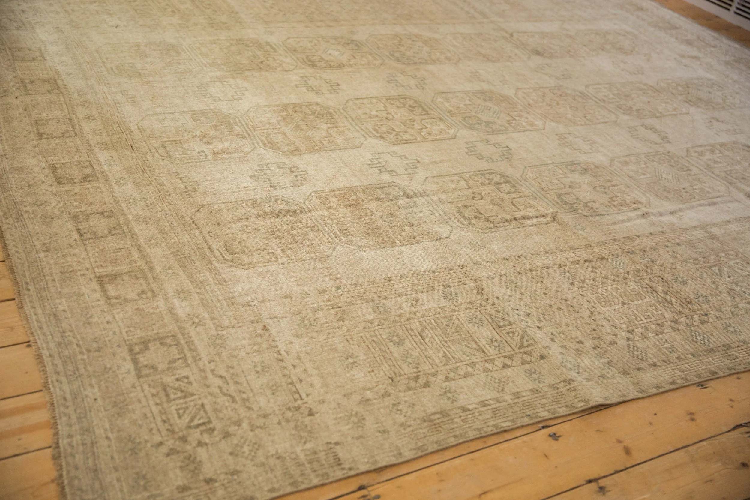 8.5x10.5 Vintage Distressed Ersari Carpet - Image 6