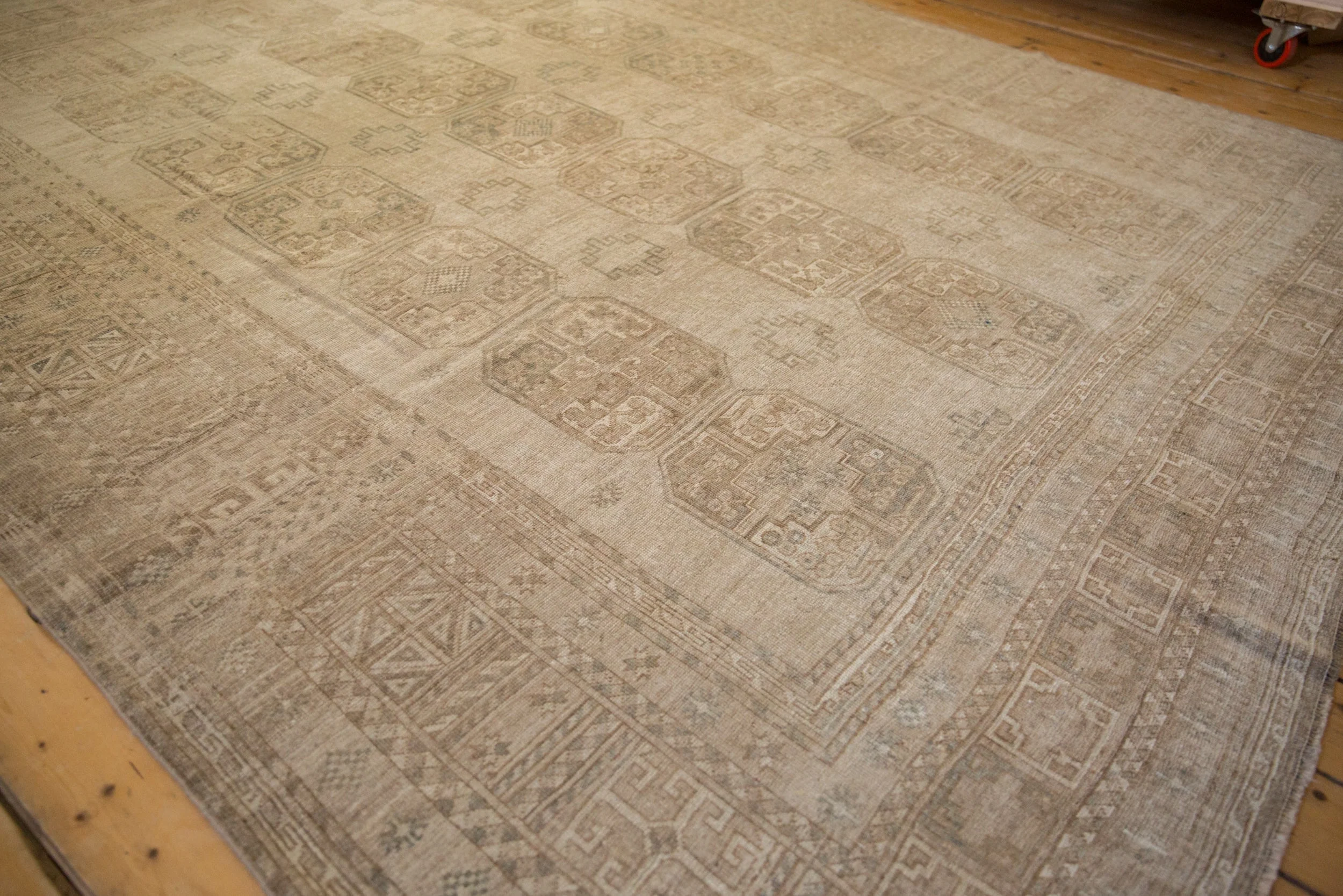 8.5x10.5 Vintage Distressed Ersari Carpet - Image 7