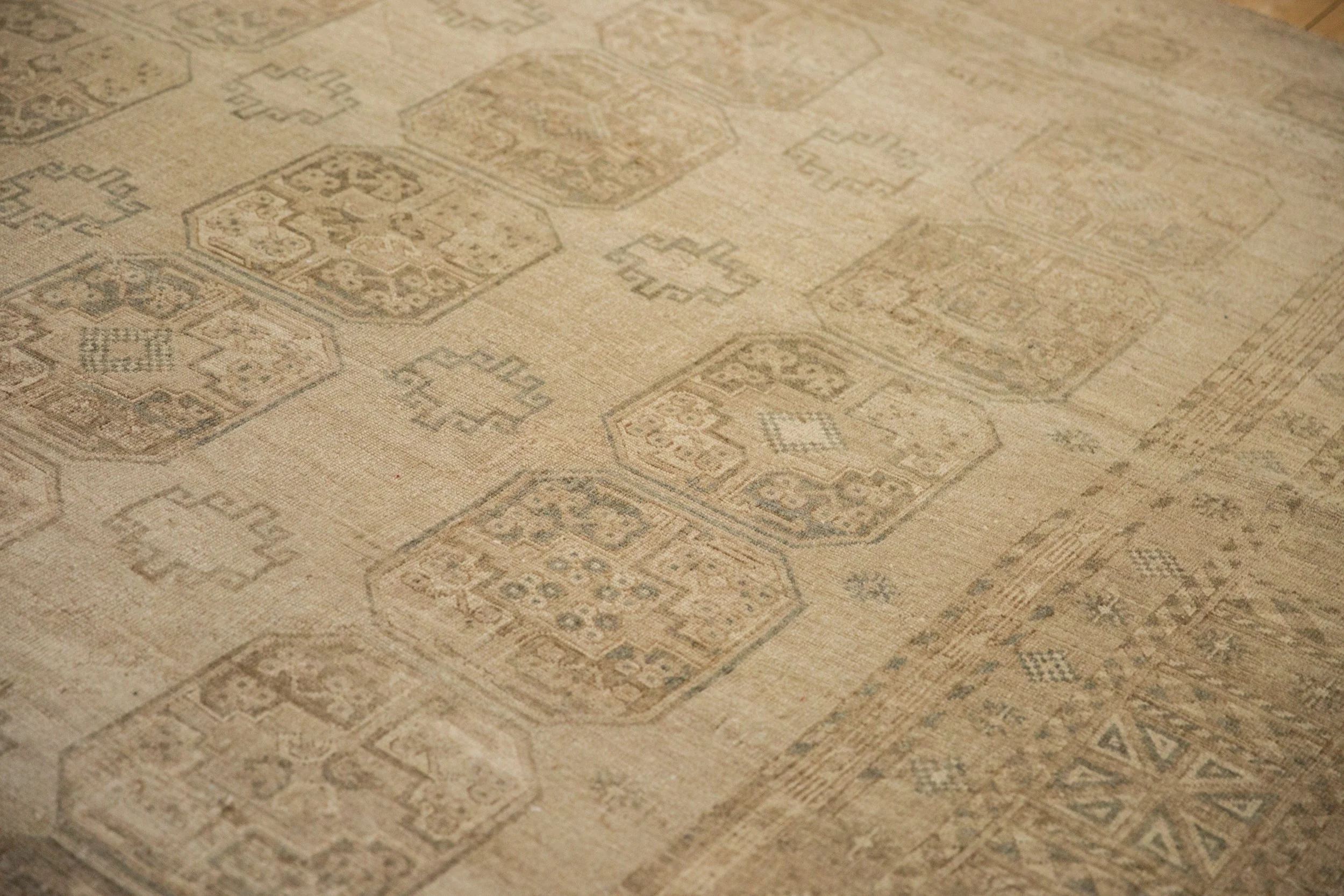 8.5x10.5 Vintage Distressed Ersari Carpet - Image 9