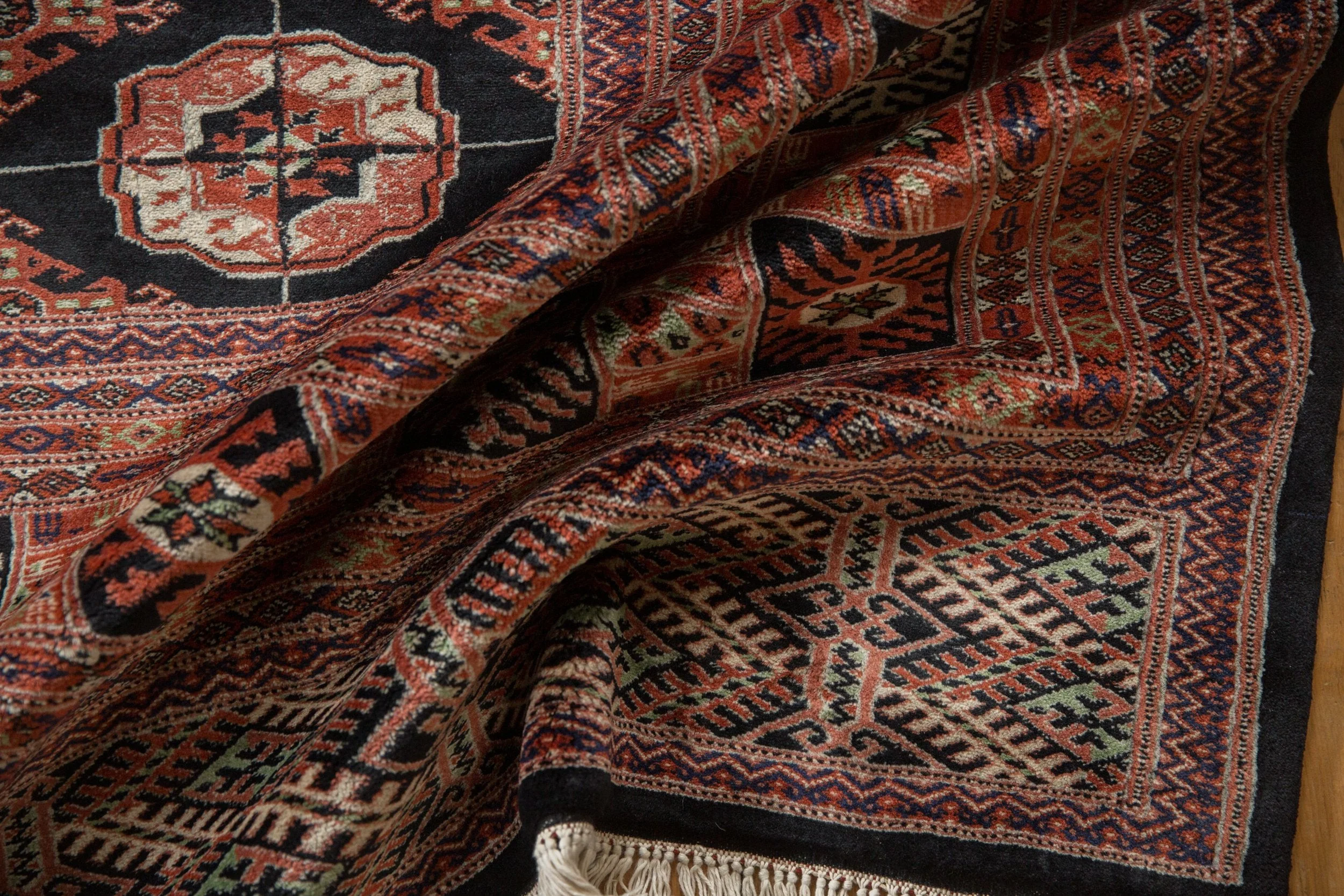 8.5x10.5 Vintage Fine Bokhara Carpet - Image 11