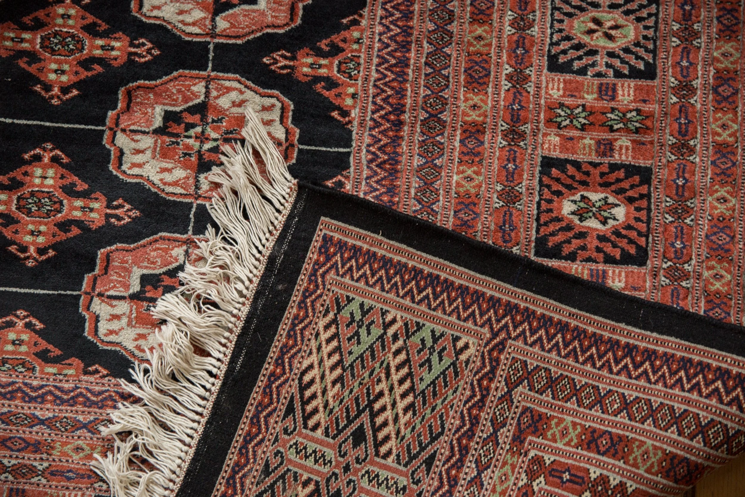 8.5x10.5 Vintage Fine Bokhara Carpet - Image 12