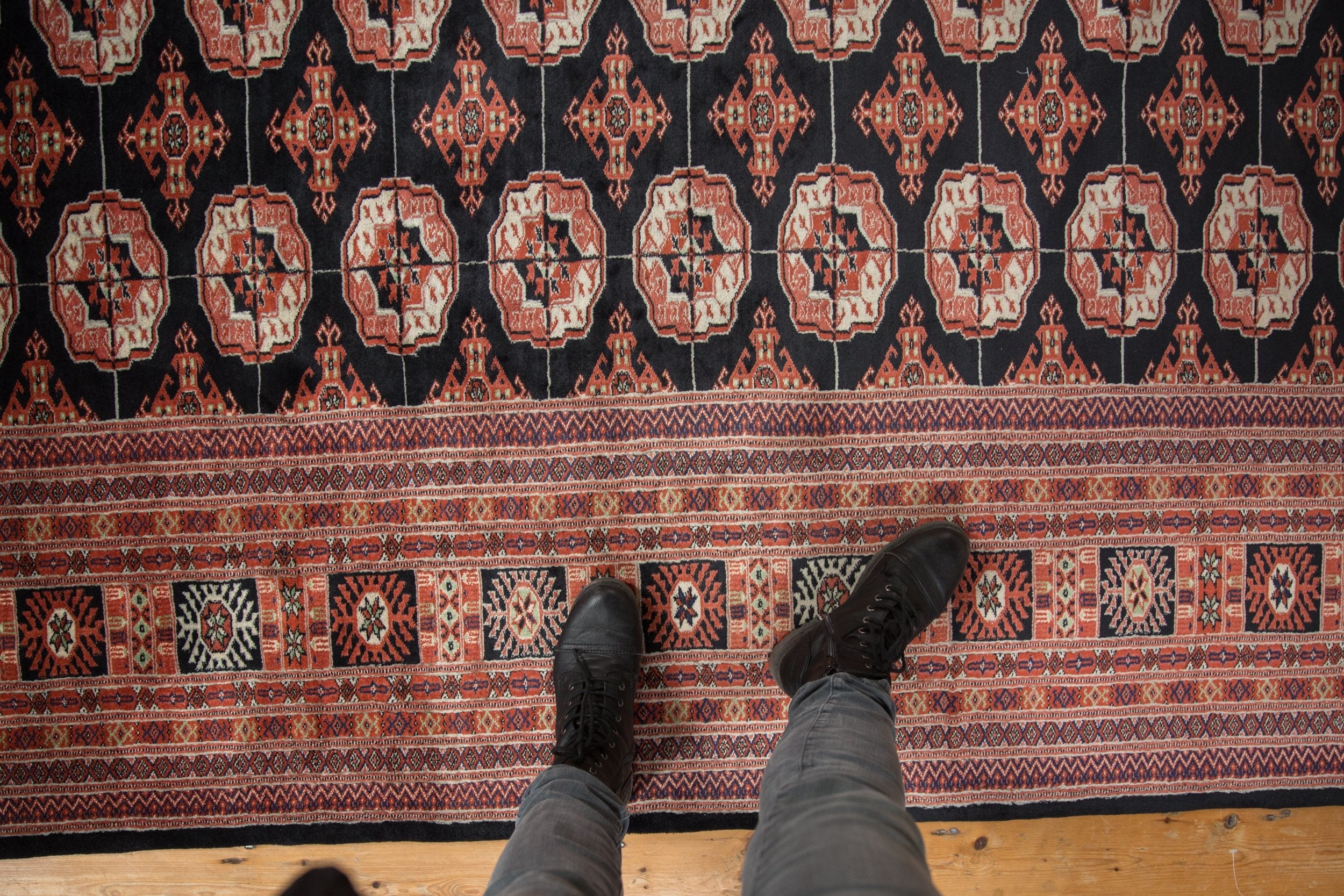 8.5x10.5 Vintage Fine Bokhara Carpet - Image 2