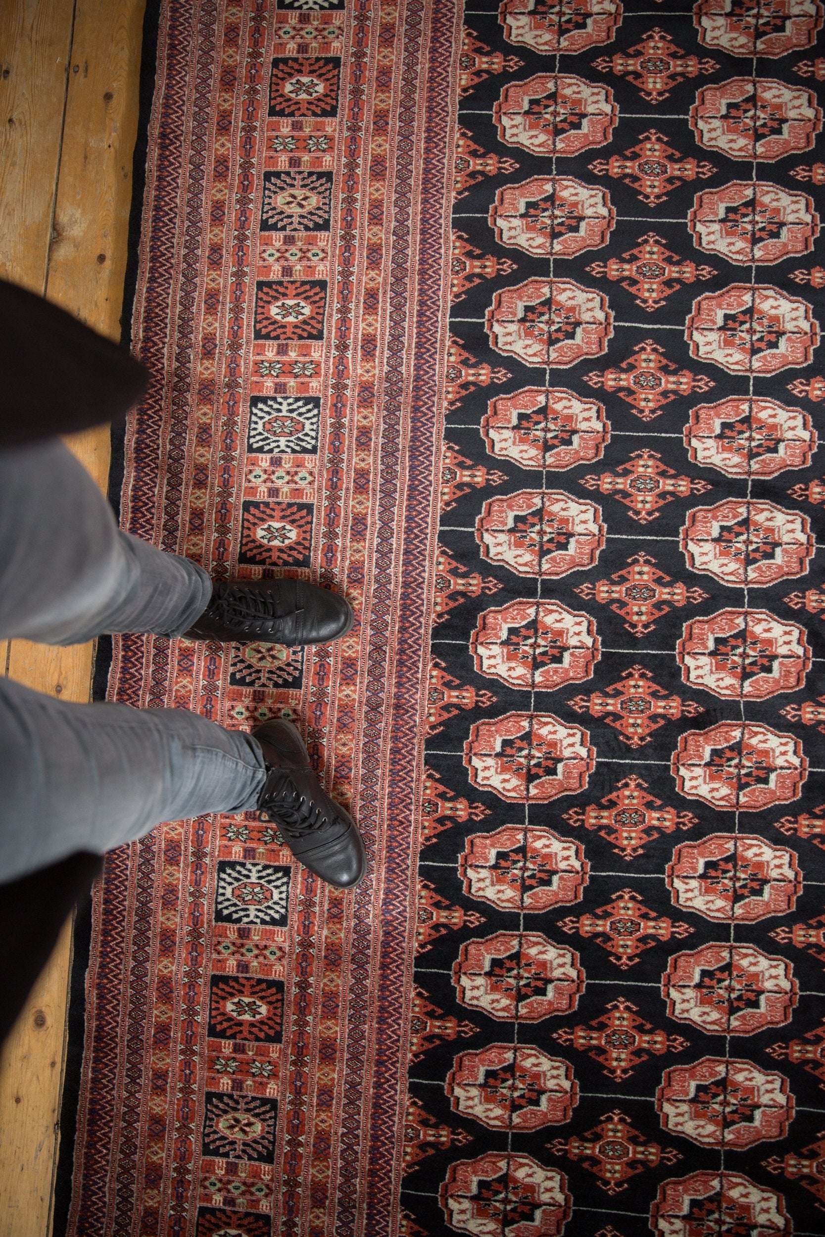8.5x10.5 Vintage Fine Bokhara Carpet - Image 3