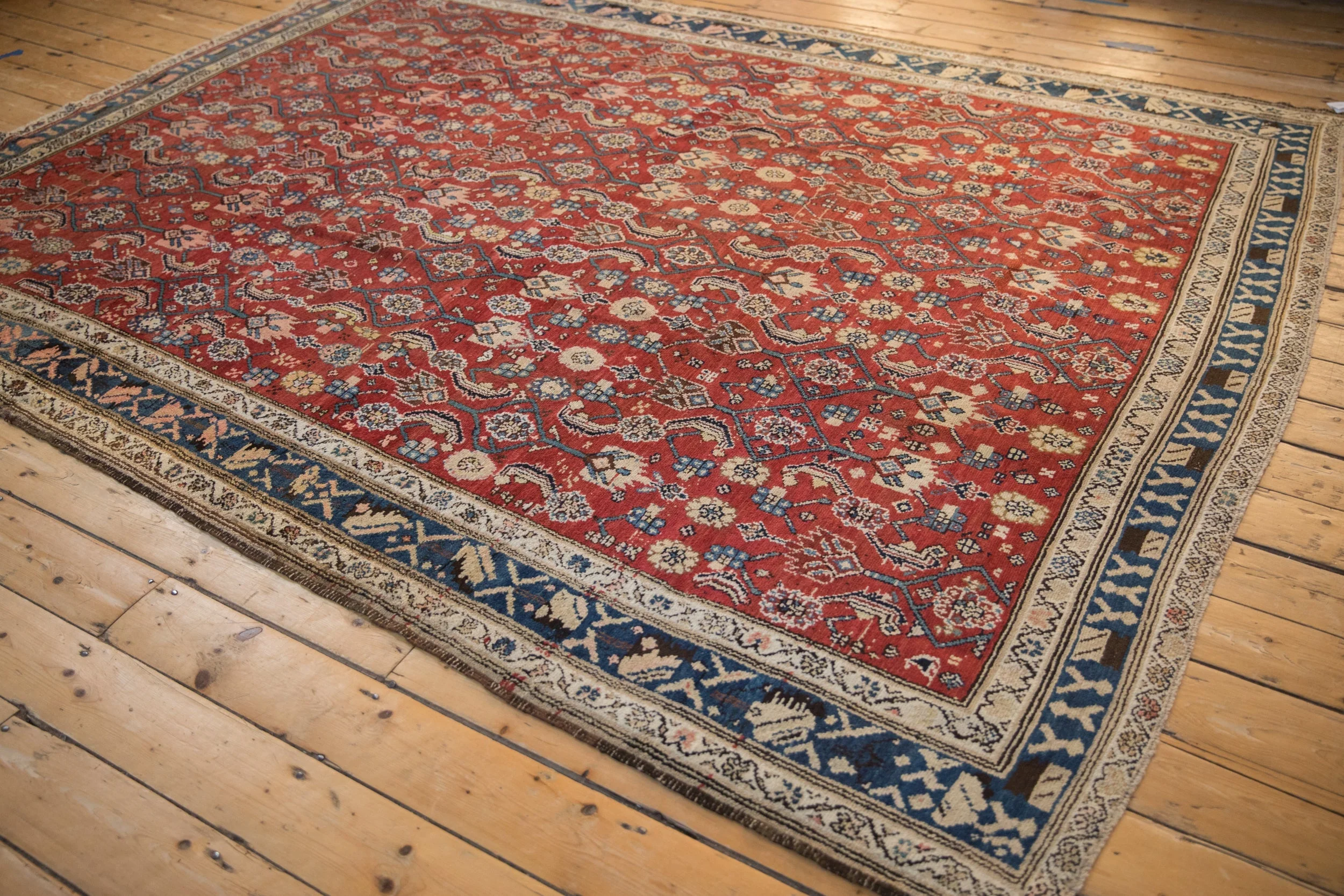 8.5x10.5 Vintage Kurdish Hamadan Carpet - Image 11