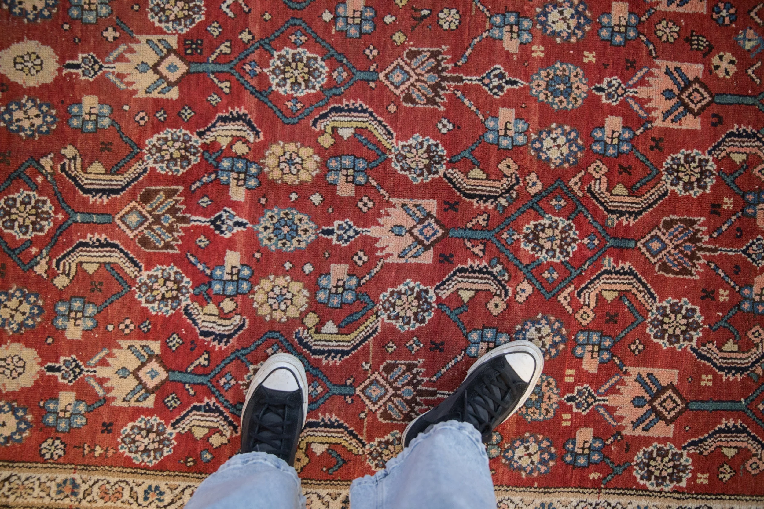 8.5x10.5 Vintage Kurdish Hamadan Carpet - Image 2