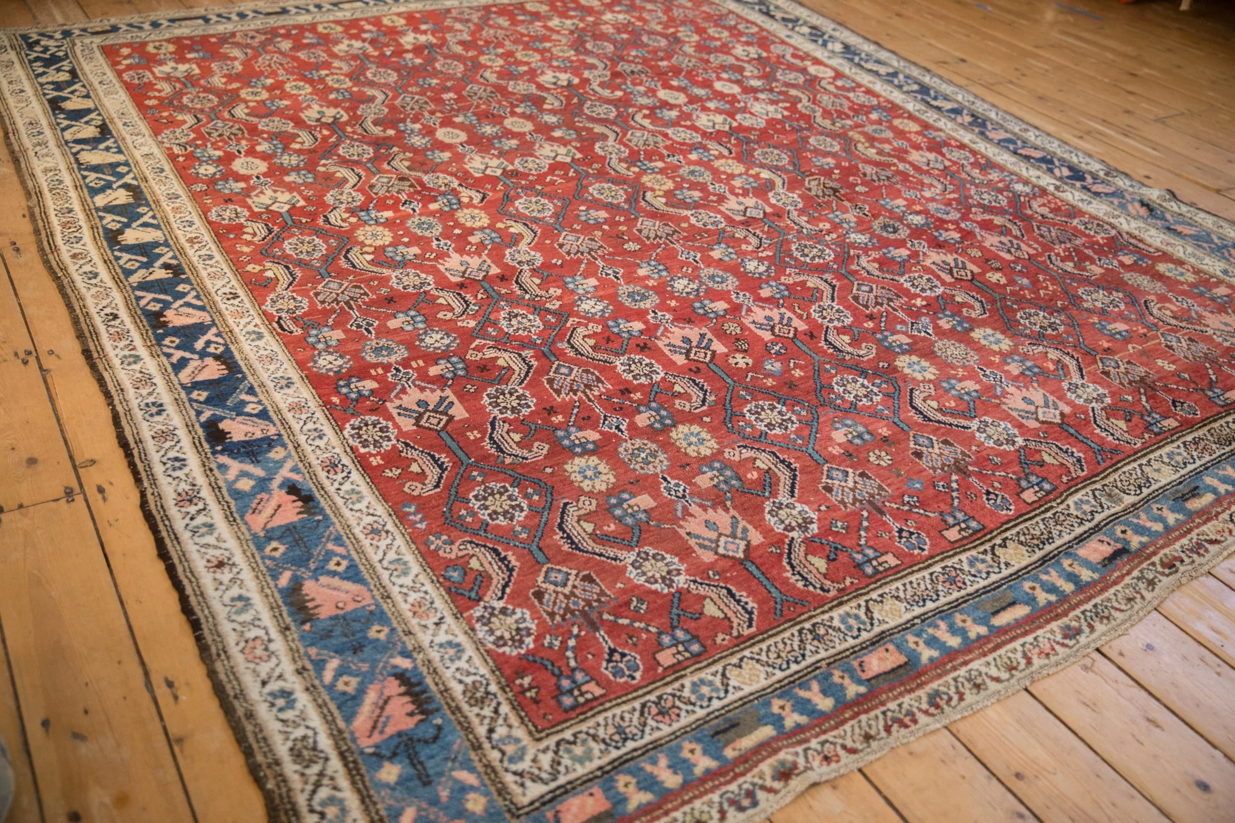 8.5x10.5 Vintage Kurdish Hamadan Carpet - Image 4