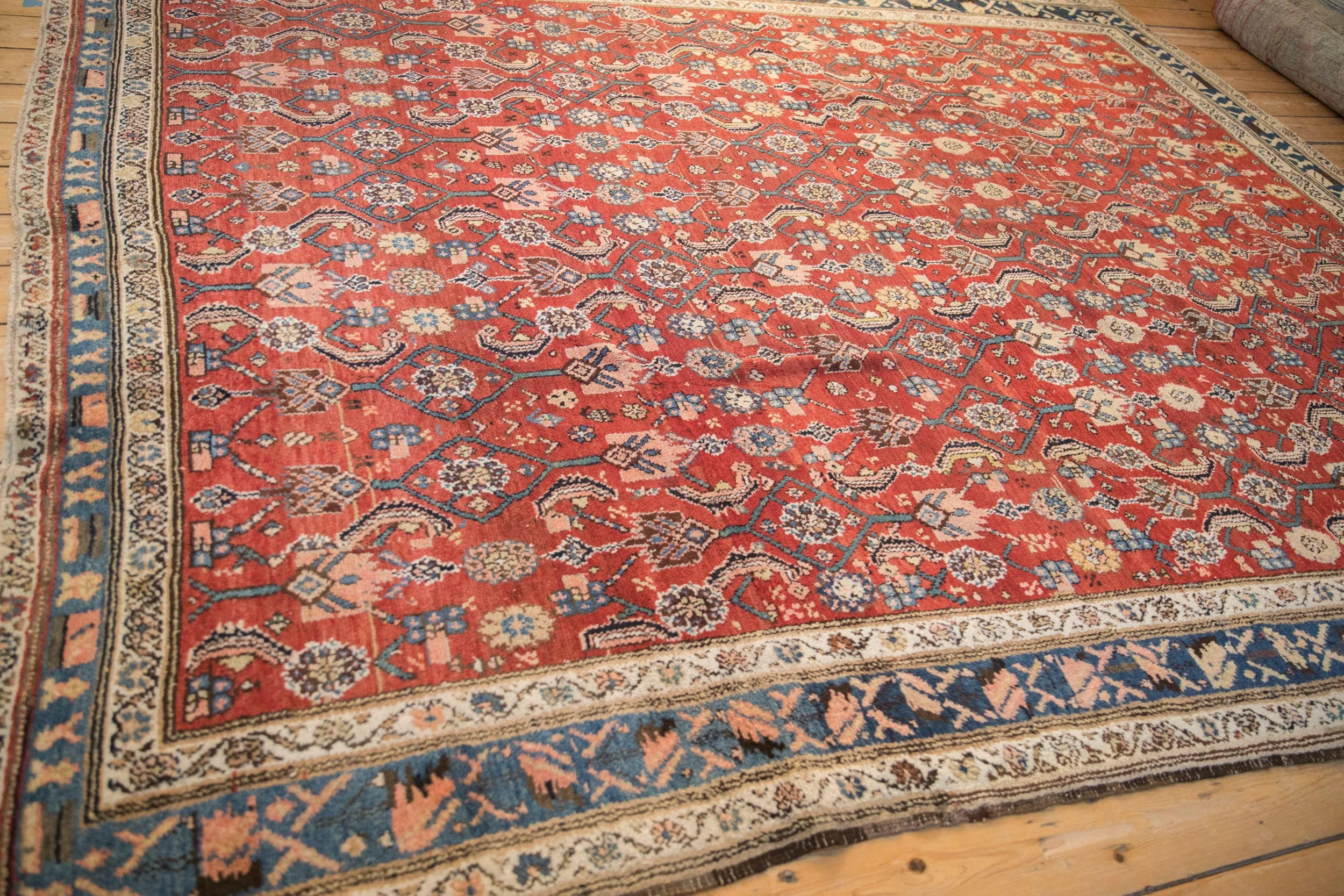 8.5x10.5 Vintage Kurdish Hamadan Carpet - Image 7