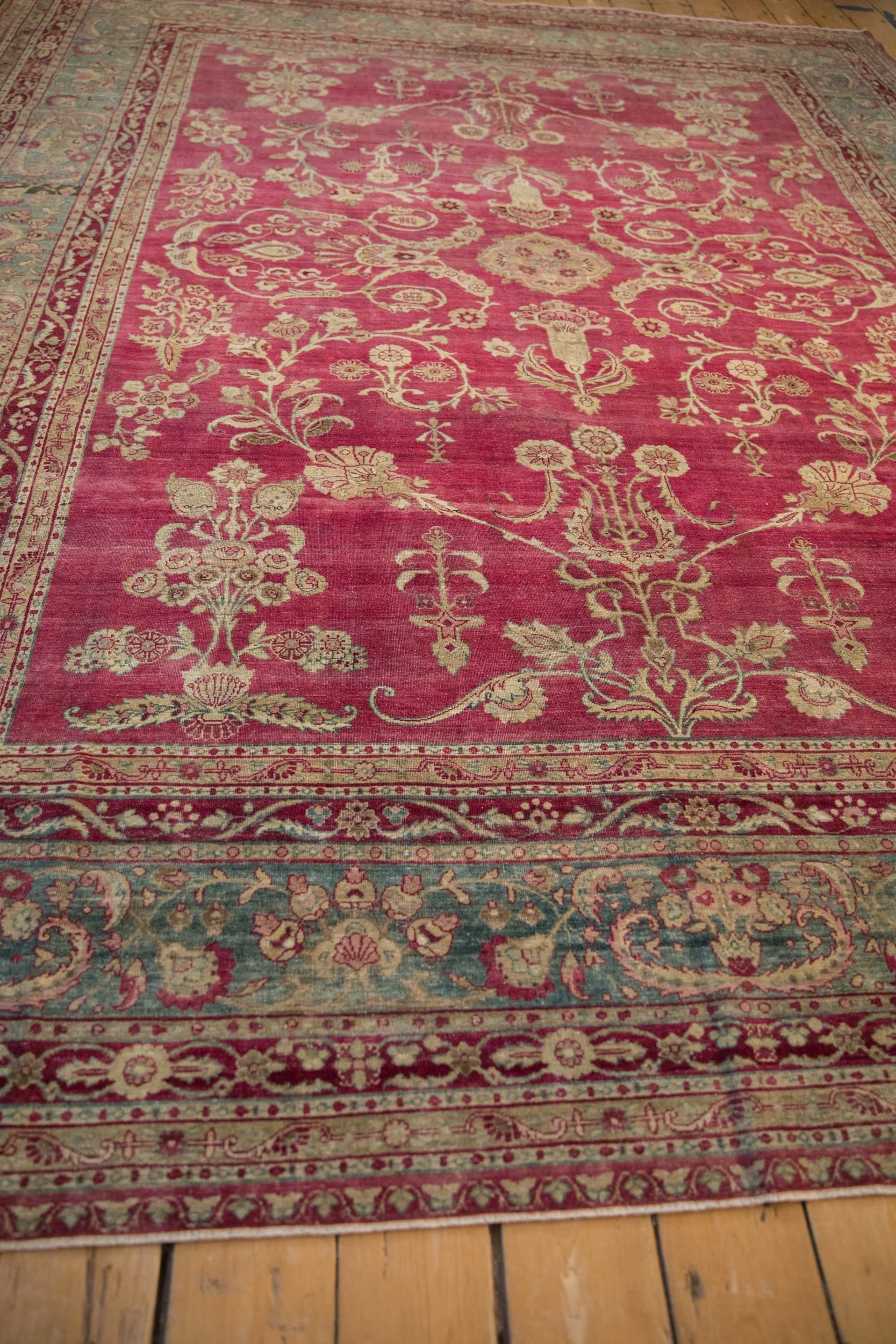 8.5x11.5 Antique Distressed Yezd Carpet - Image 12