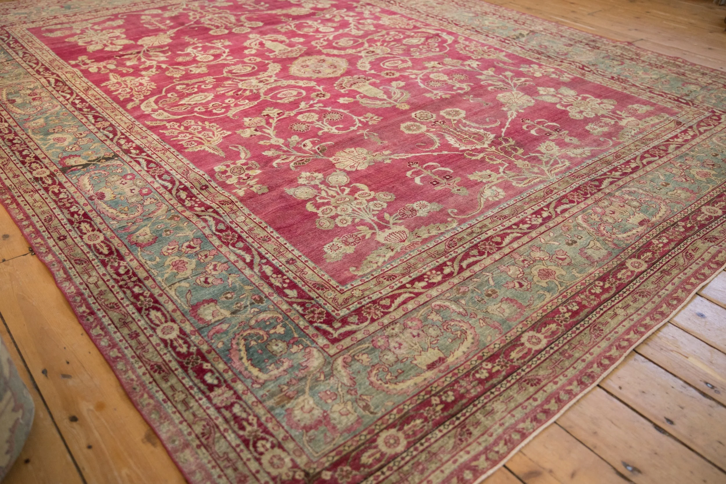 8.5x11.5 Antique Distressed Yezd Carpet - Image 4