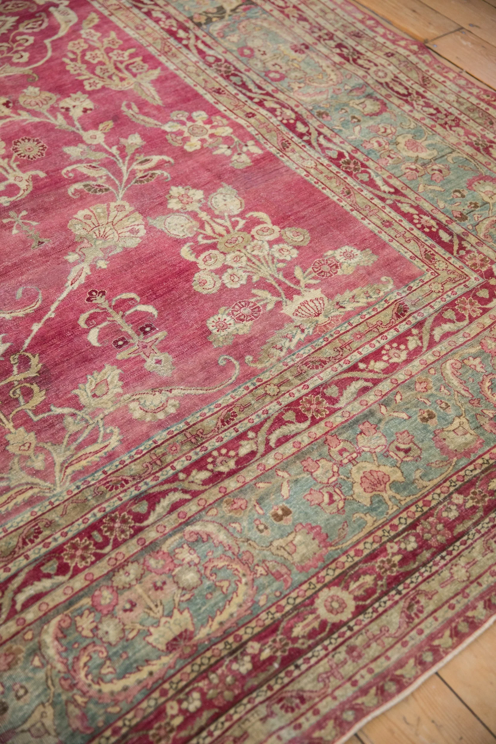 8.5x11.5 Antique Distressed Yezd Carpet - Image 7