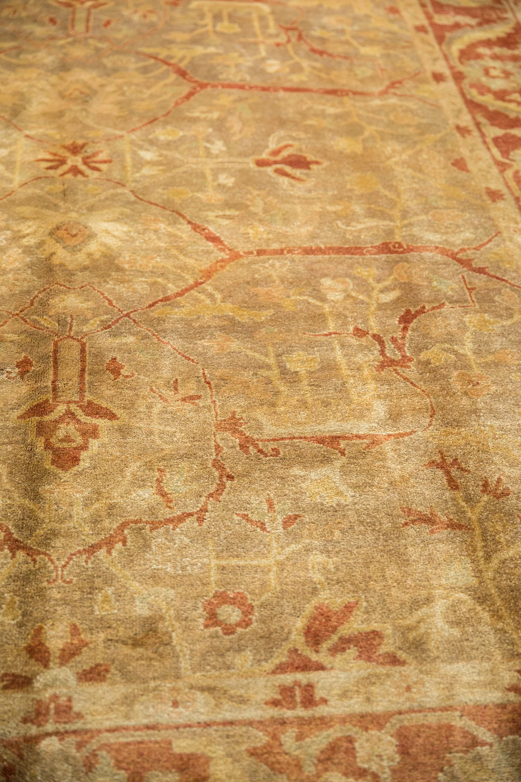 8.5x11.5 New Gold Wash Indian Oushak Design Carpet - Image 10