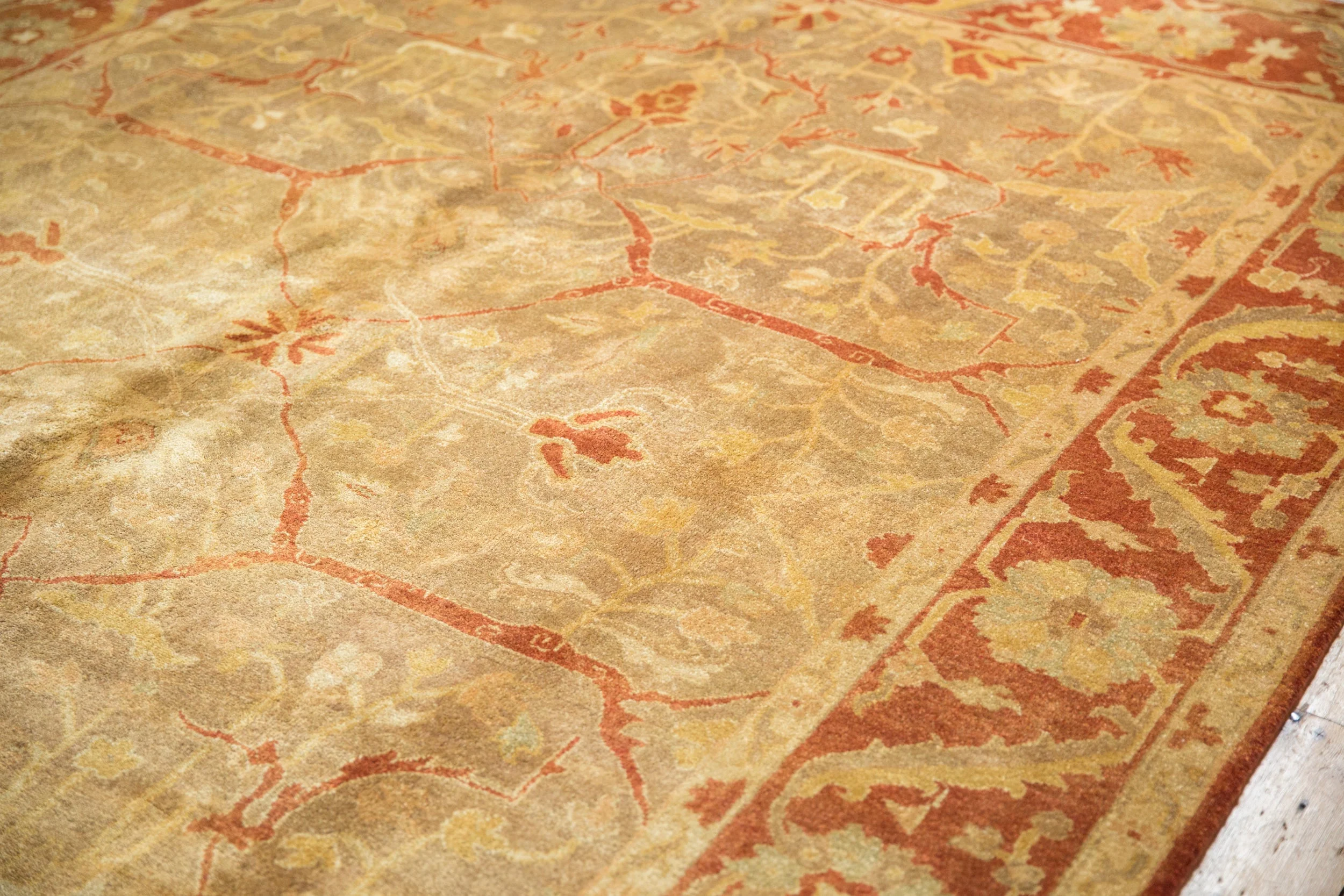 8.5x11.5 New Gold Wash Indian Oushak Design Carpet - Image 12