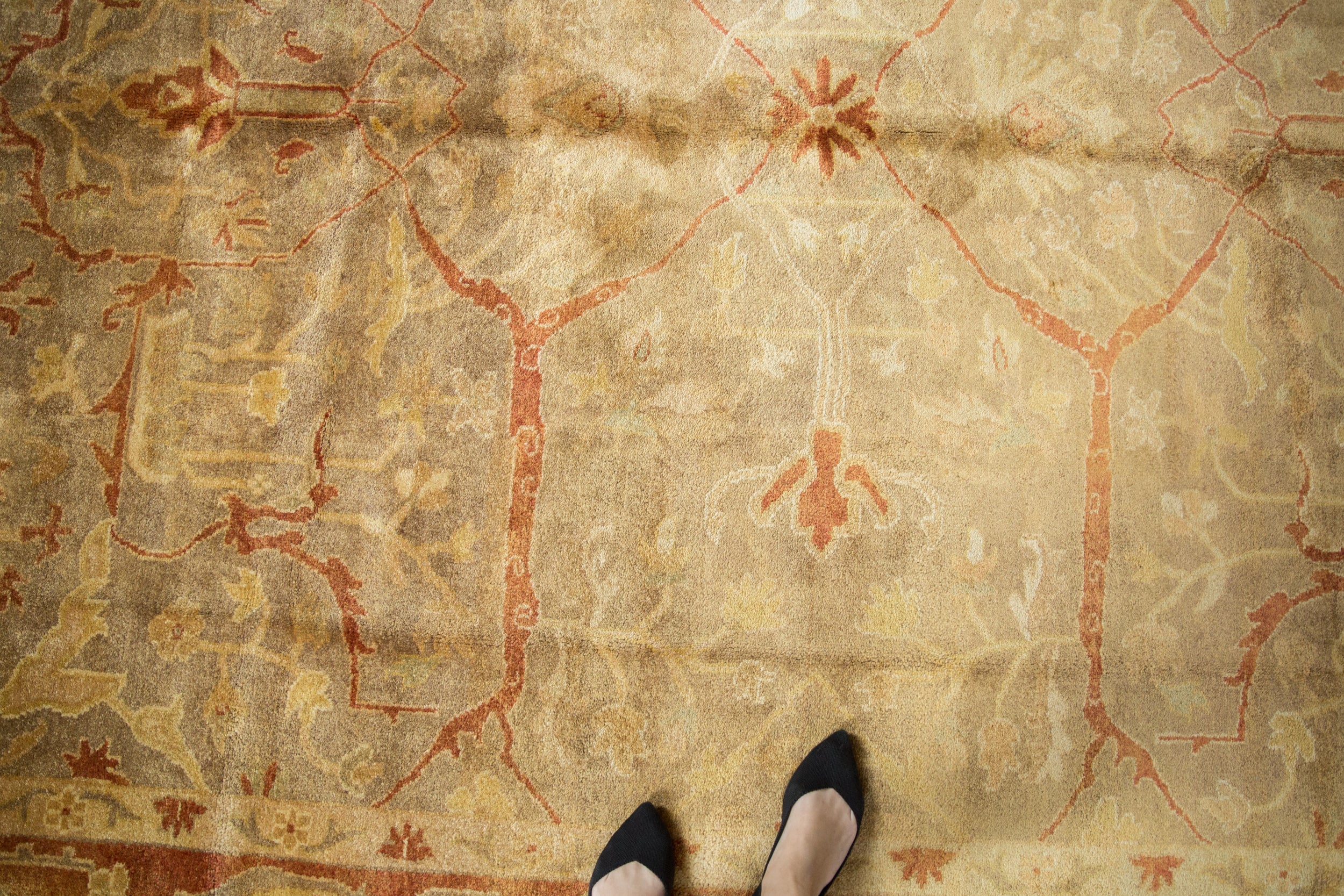 8.5x11.5 New Gold Wash Indian Oushak Design Carpet - Image 2