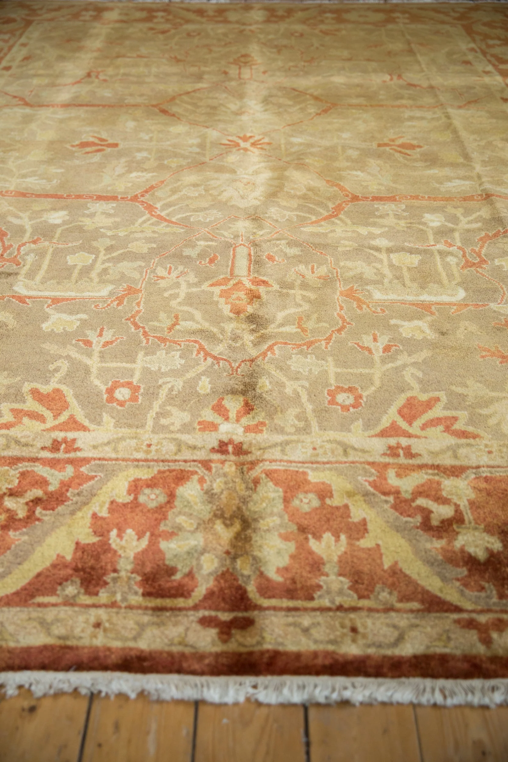 8.5x11.5 New Gold Wash Indian Oushak Design Carpet - Image 4