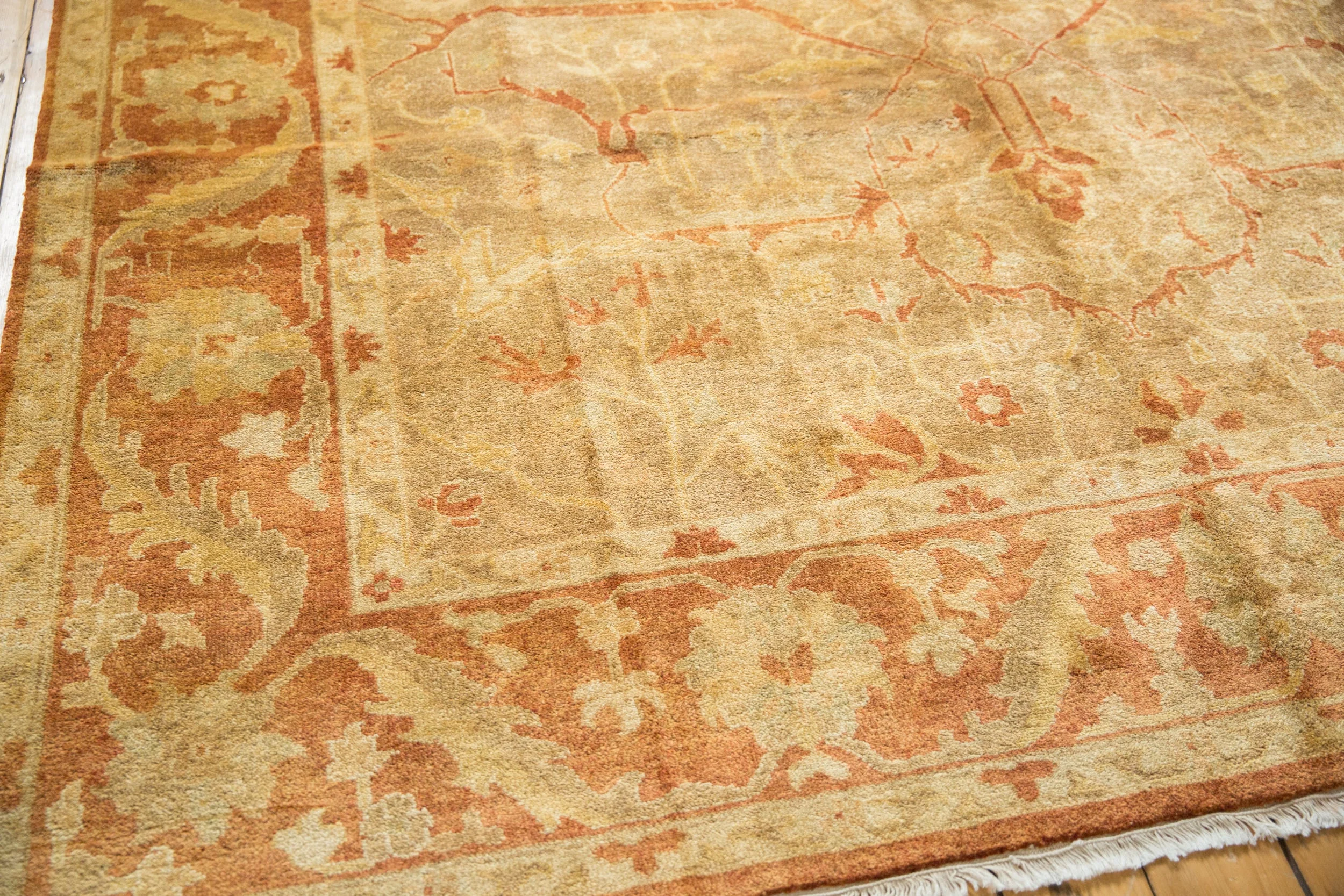 8.5x11.5 New Gold Wash Indian Oushak Design Carpet - Image 9