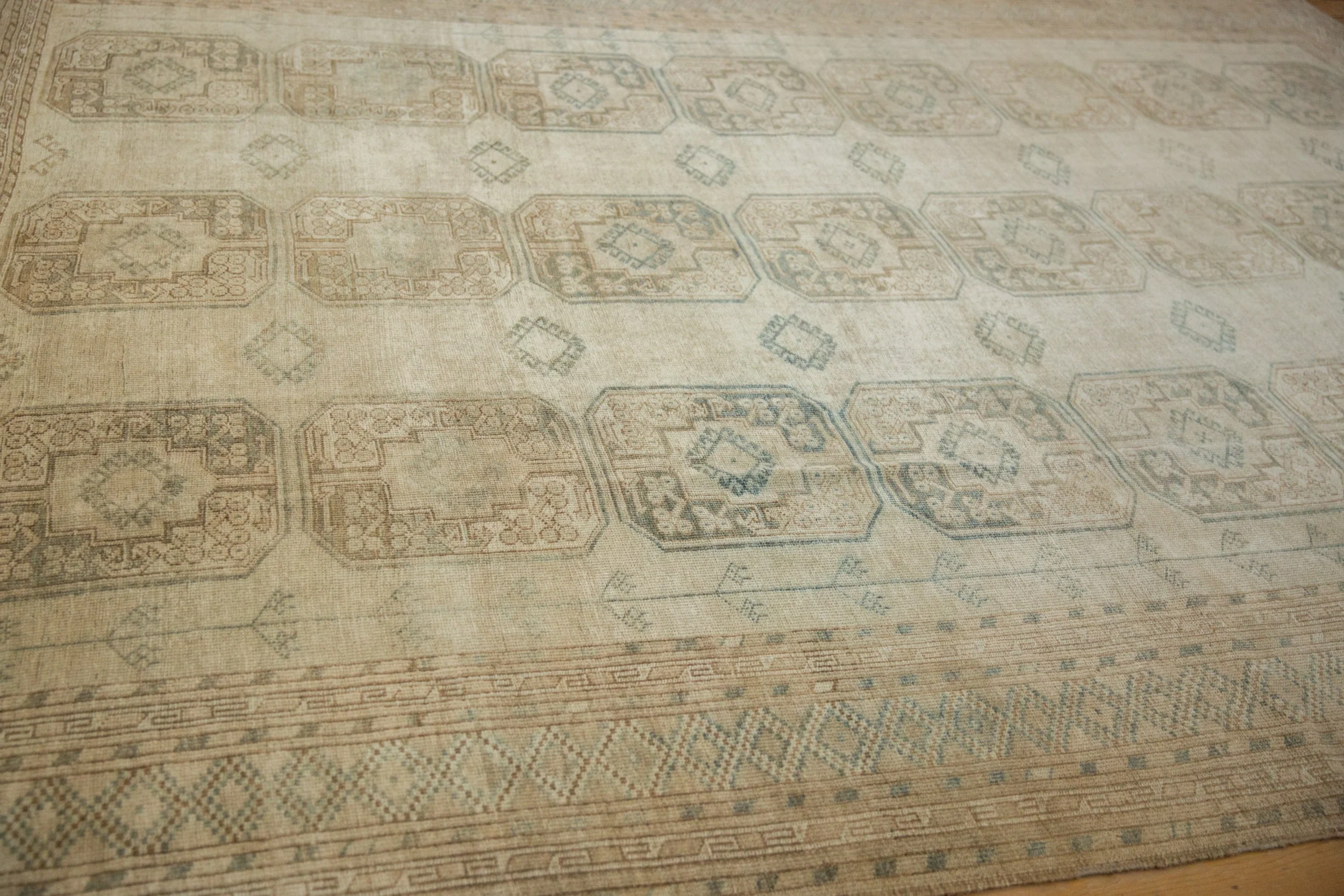 8.5x11.5 Vintage Distressed Ersari Carpet - Image 5