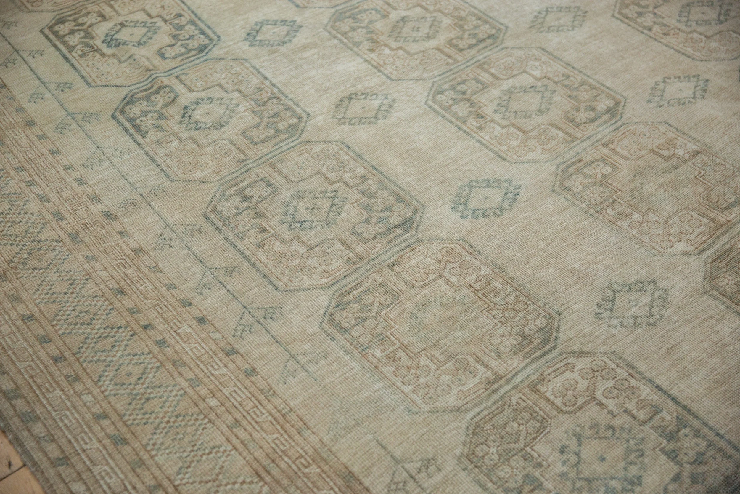 8.5x11.5 Vintage Distressed Ersari Carpet - Image 7