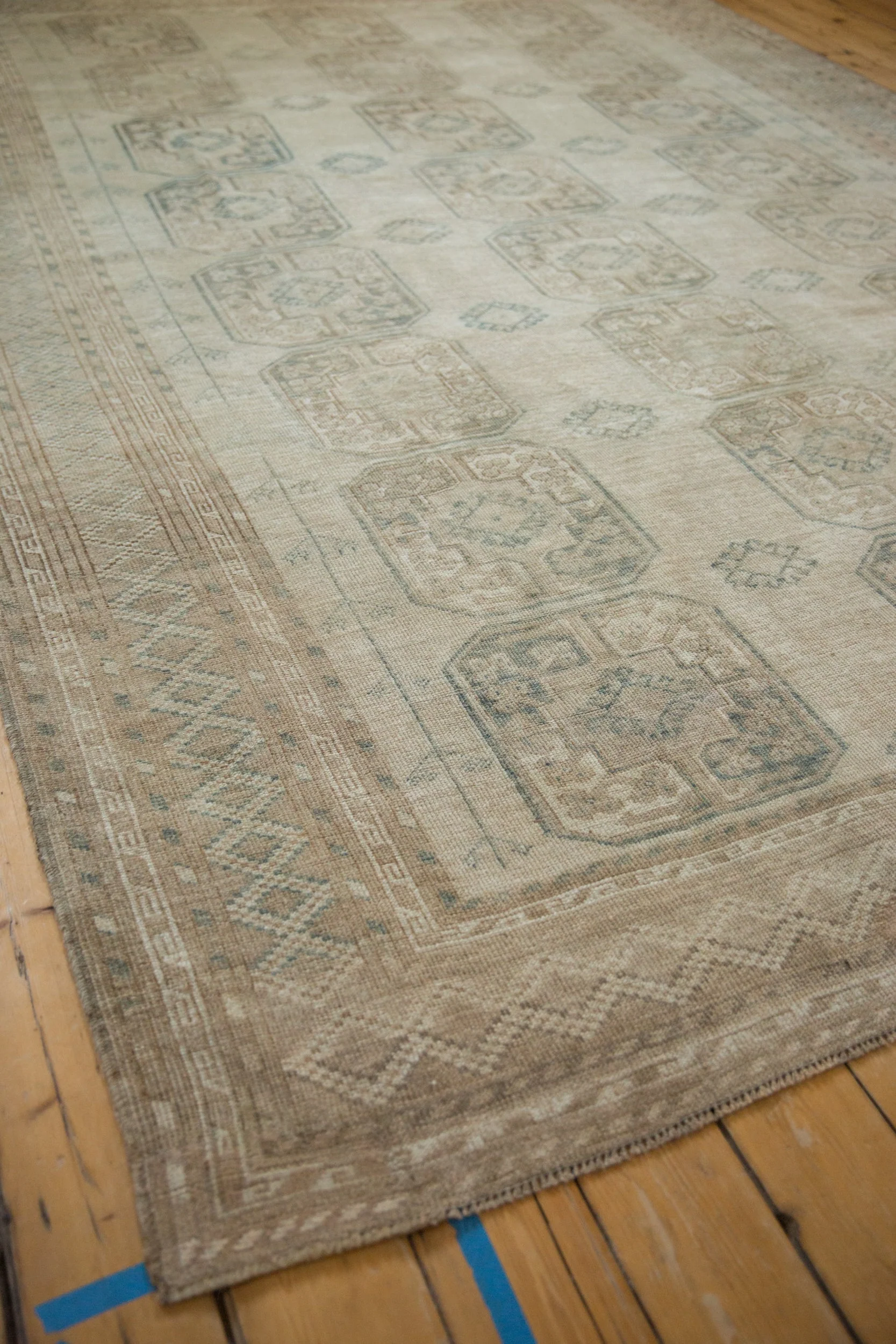 8.5x11.5 Vintage Distressed Ersari Carpet - Image 8