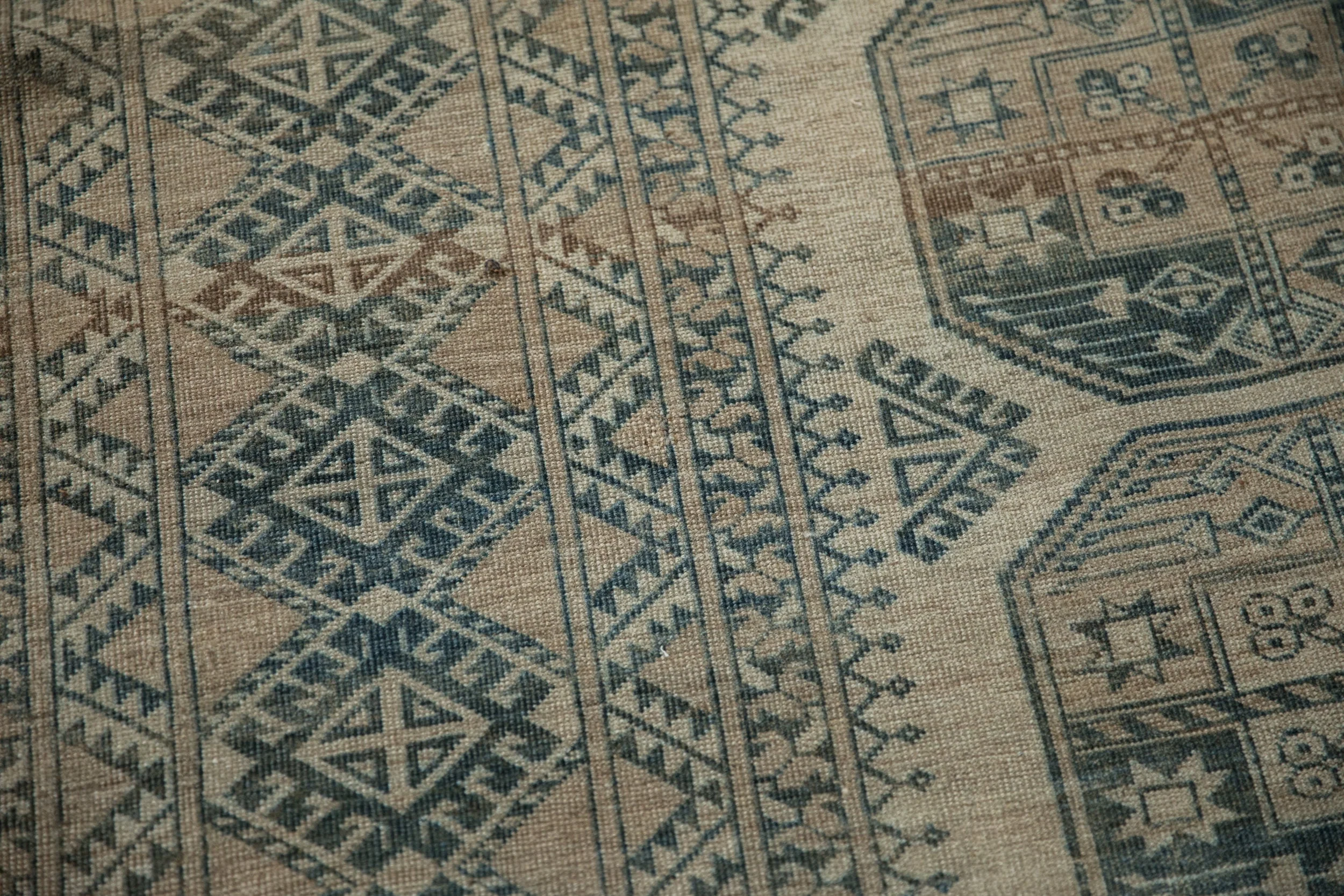 8.5x11.5 Vintage Distressed Ersari Carpet - Image 11