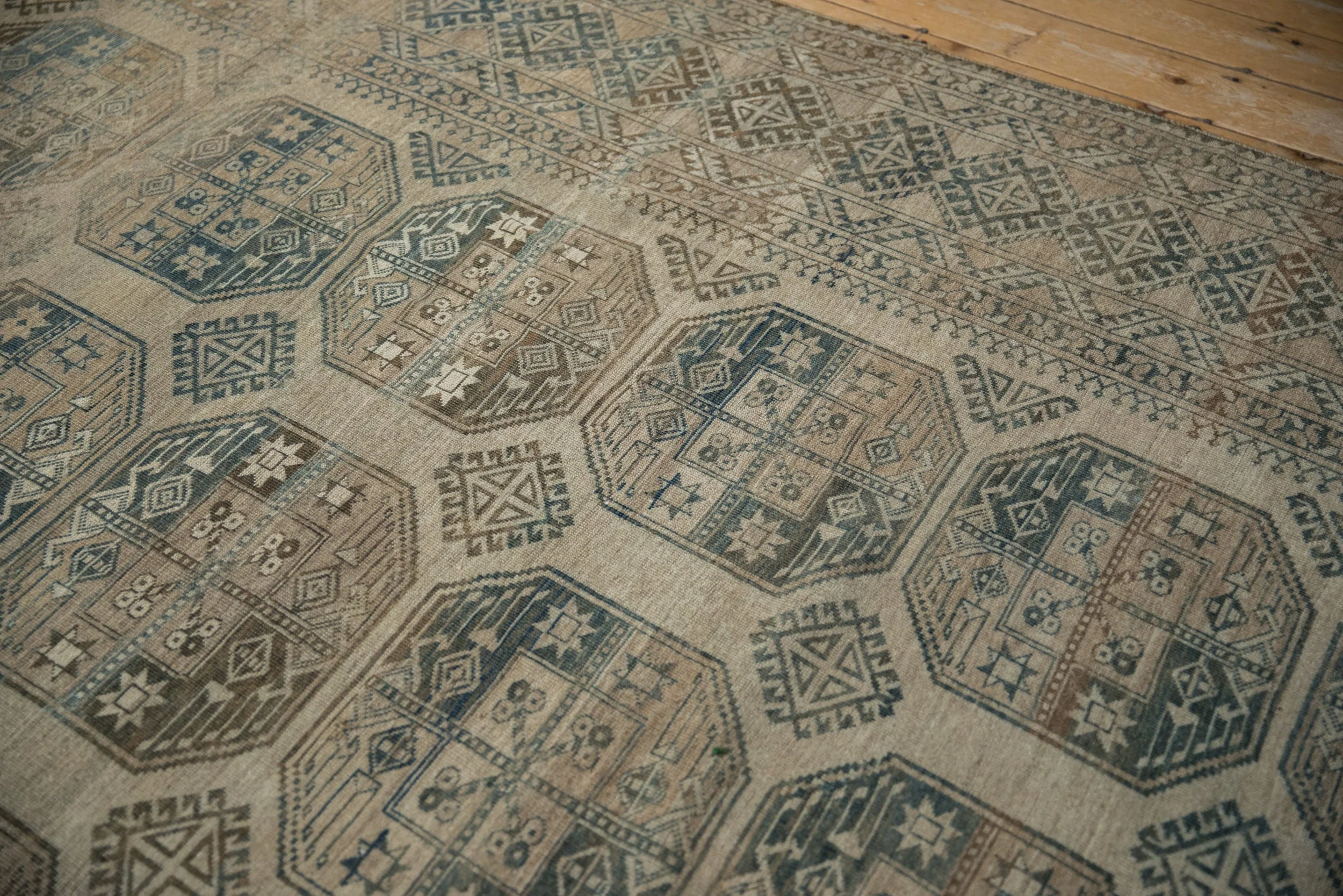 8.5x11.5 Vintage Distressed Ersari Carpet - Image 14