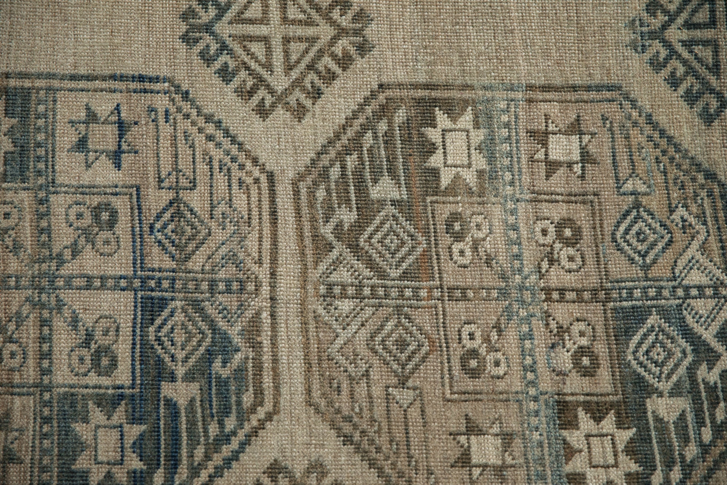 8.5x11.5 Vintage Distressed Ersari Carpet - Image 3