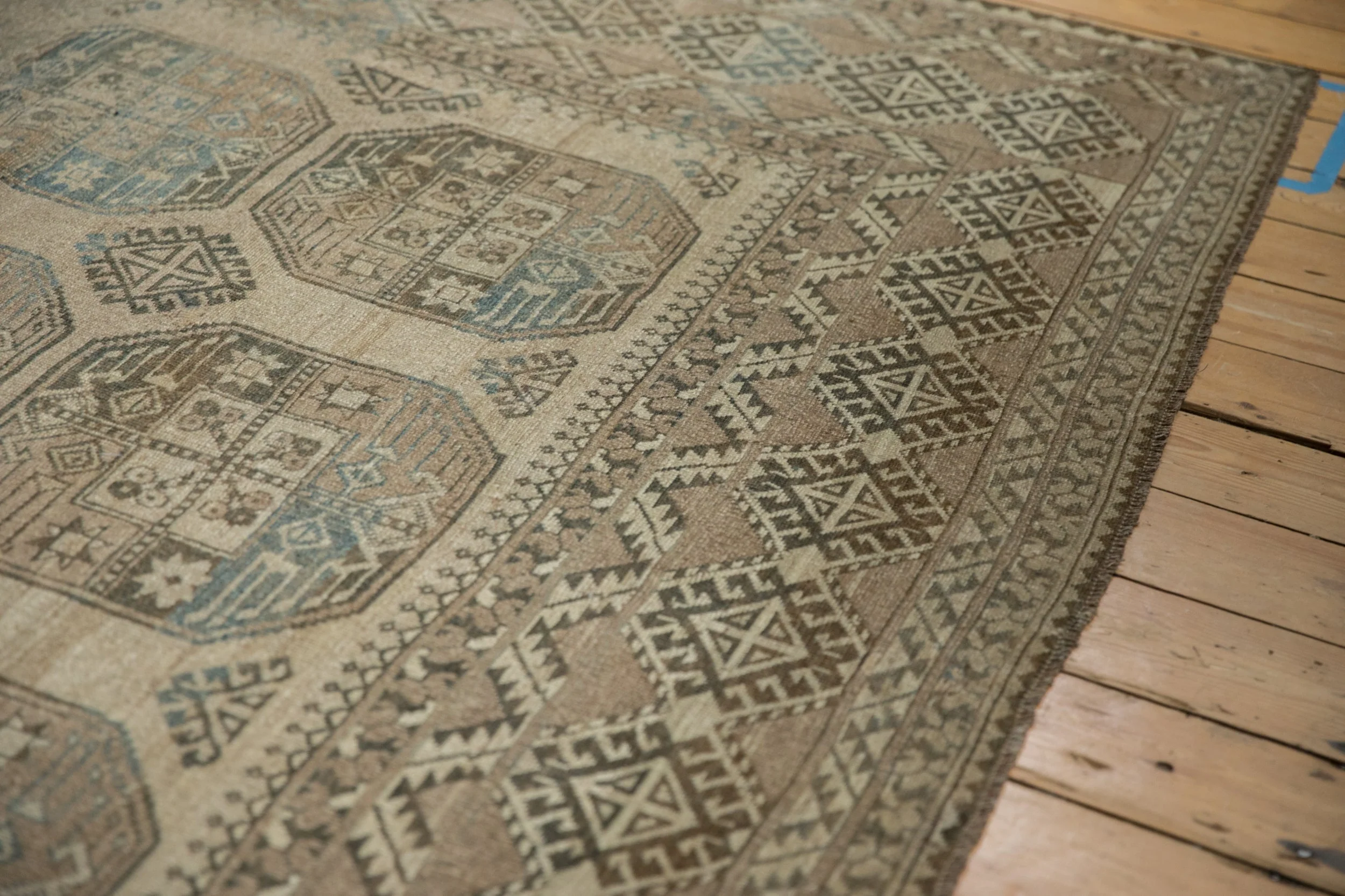 8.5x11.5 Vintage Distressed Ersari Carpet - Image 6