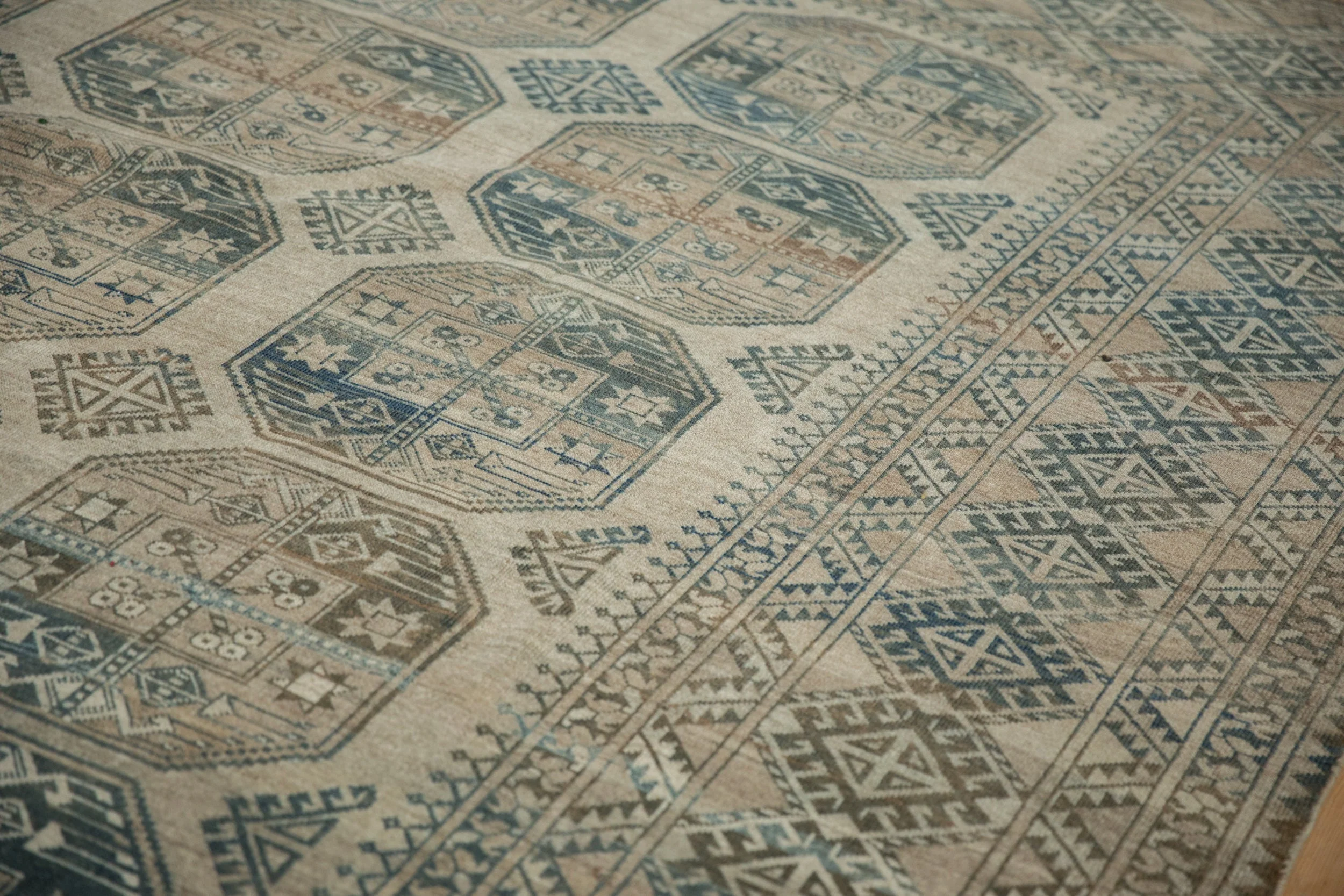 8.5x11.5 Vintage Distressed Ersari Carpet - Image 8