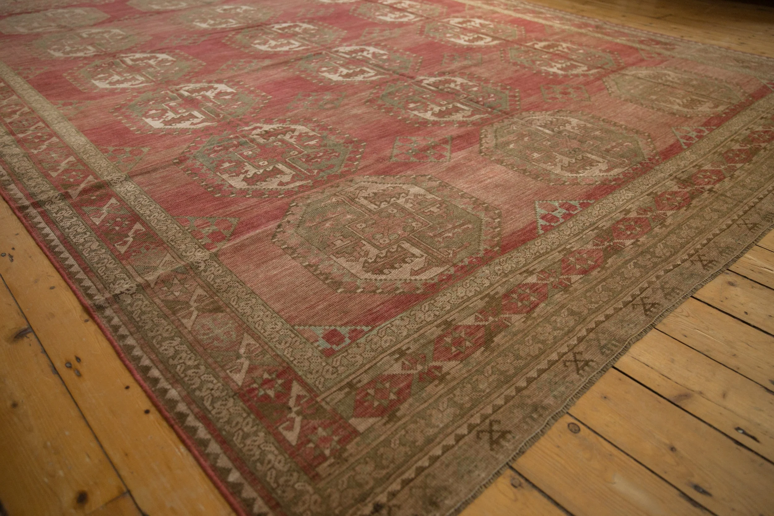8.5x11.5 Vintage Distressed Ersari Carpet - Image 4