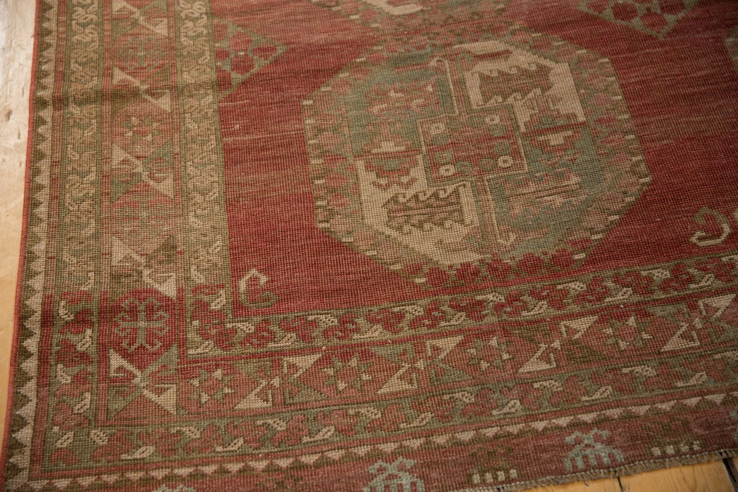 8.5x11.5 Vintage Distressed Ersari Carpet - Image 9
