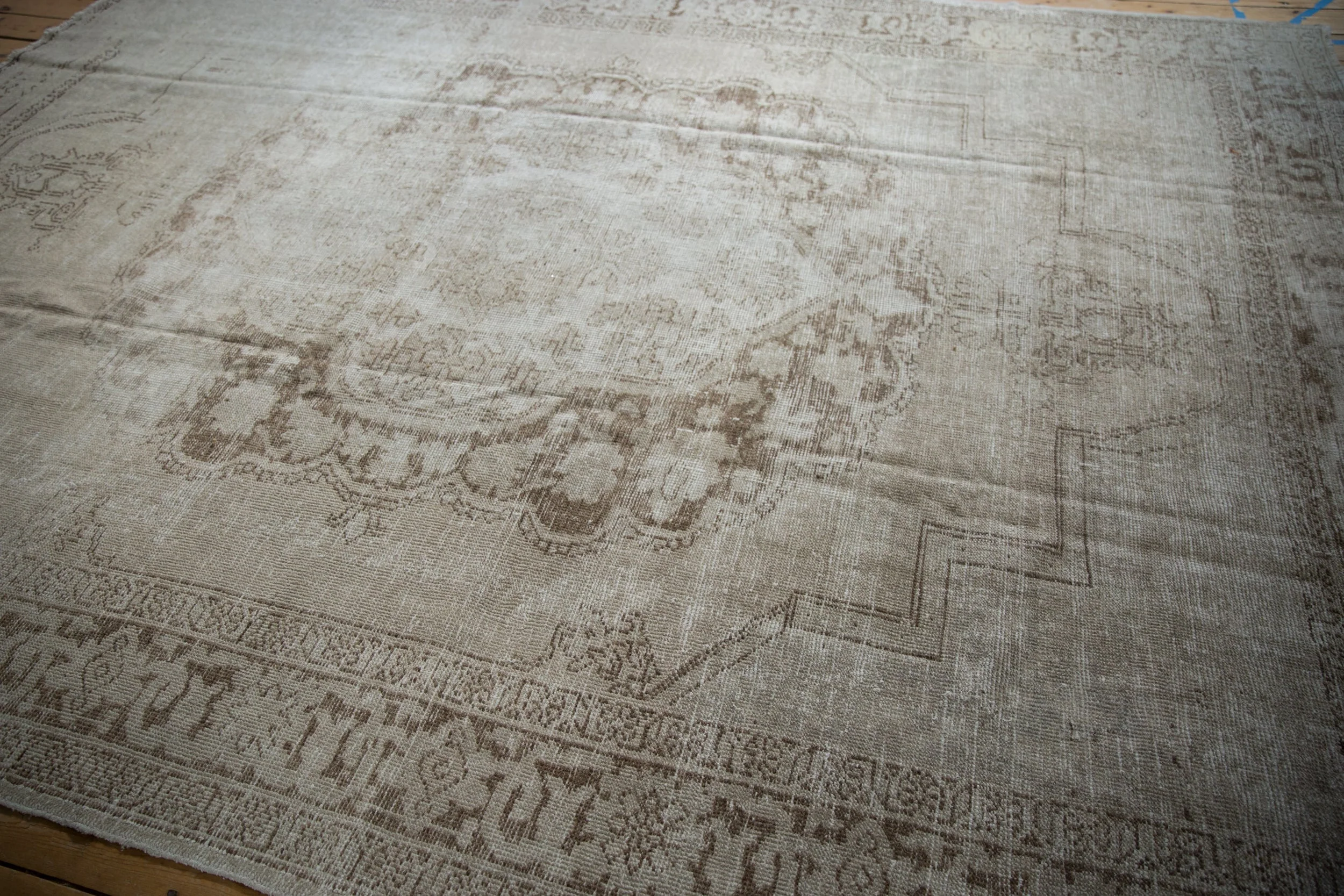 8.5x11.5 Vintage Distressed Oushak Carpet - Image 3