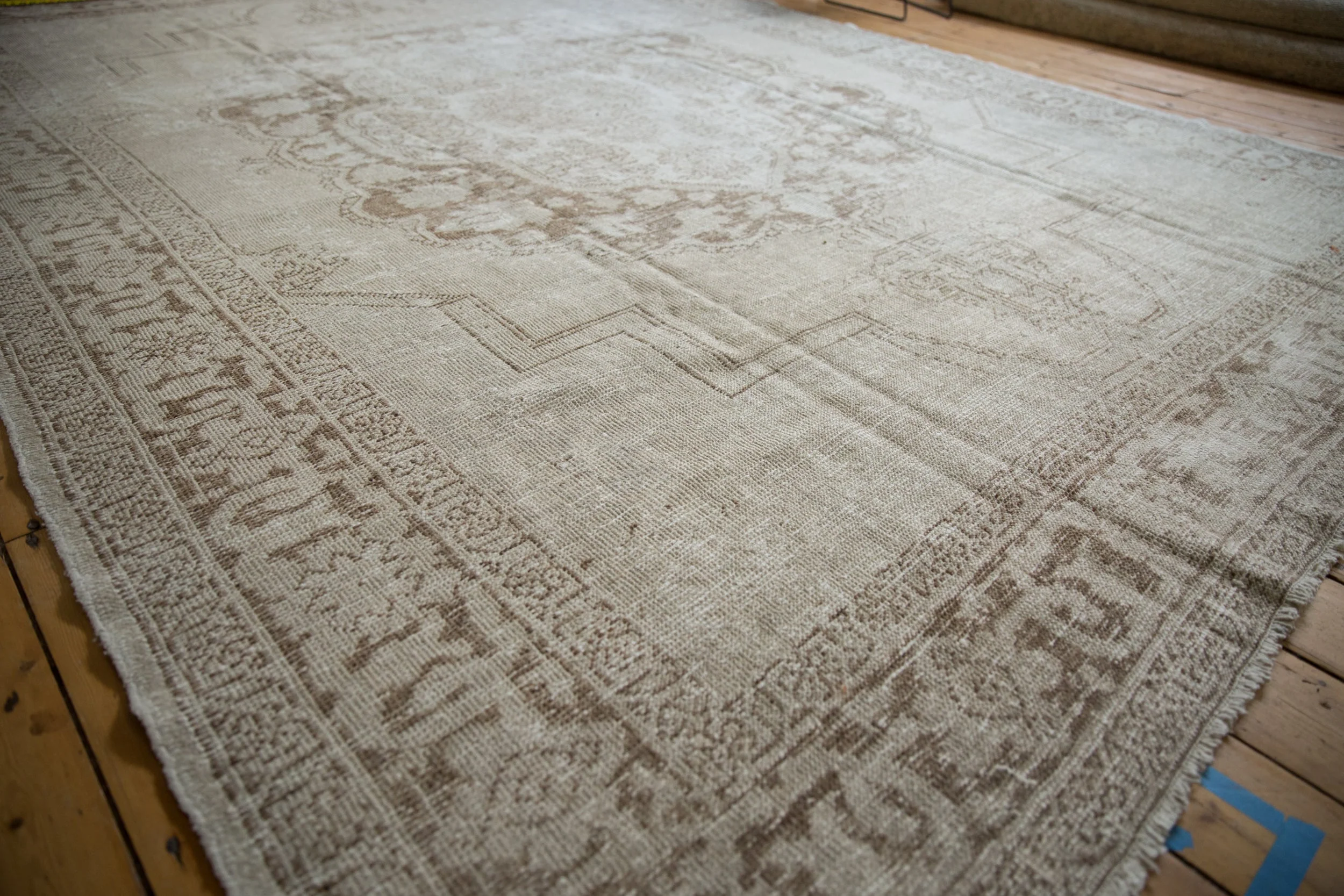 8.5x11.5 Vintage Distressed Oushak Carpet - Image 4