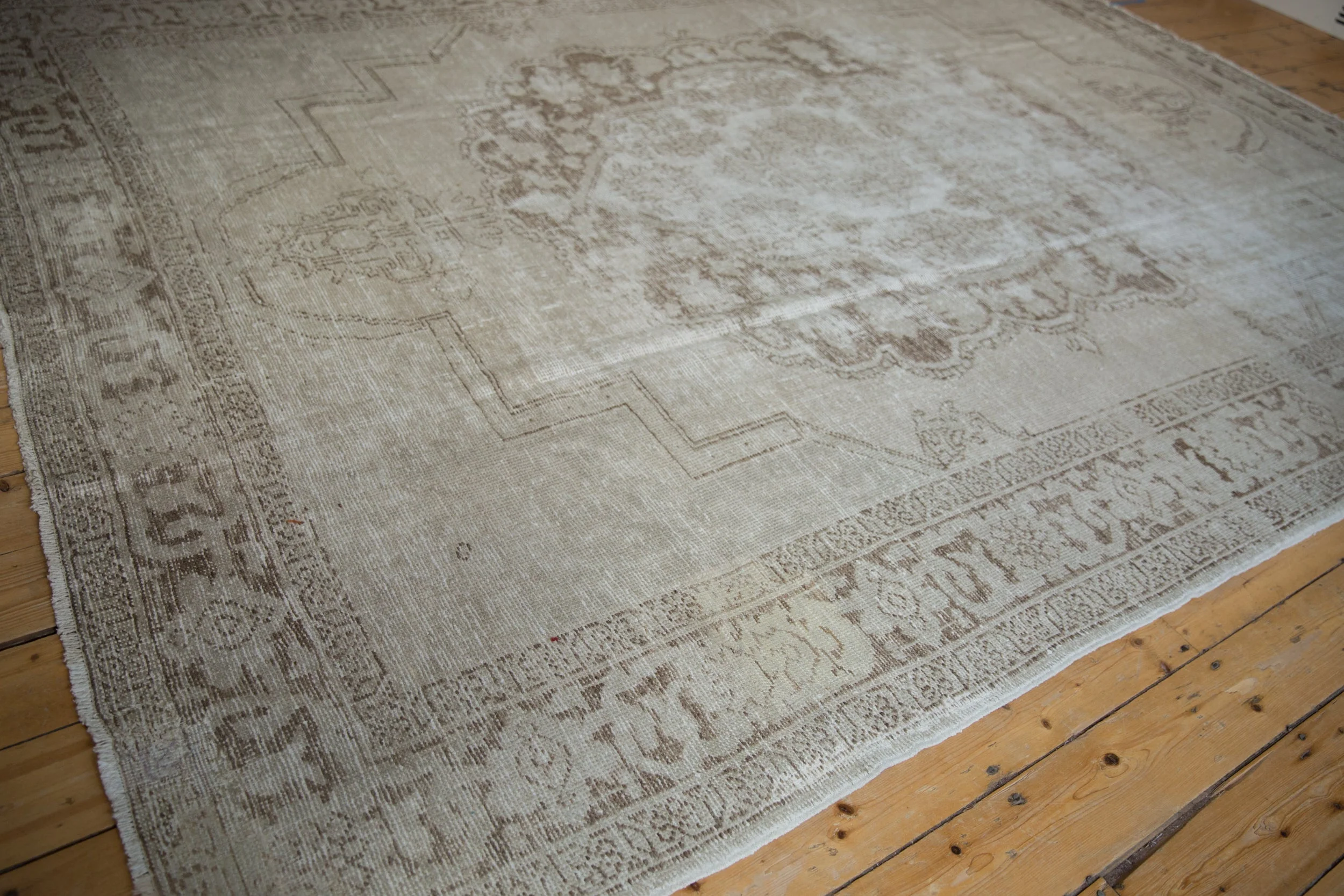 8.5x11.5 Vintage Distressed Oushak Carpet - Image 7