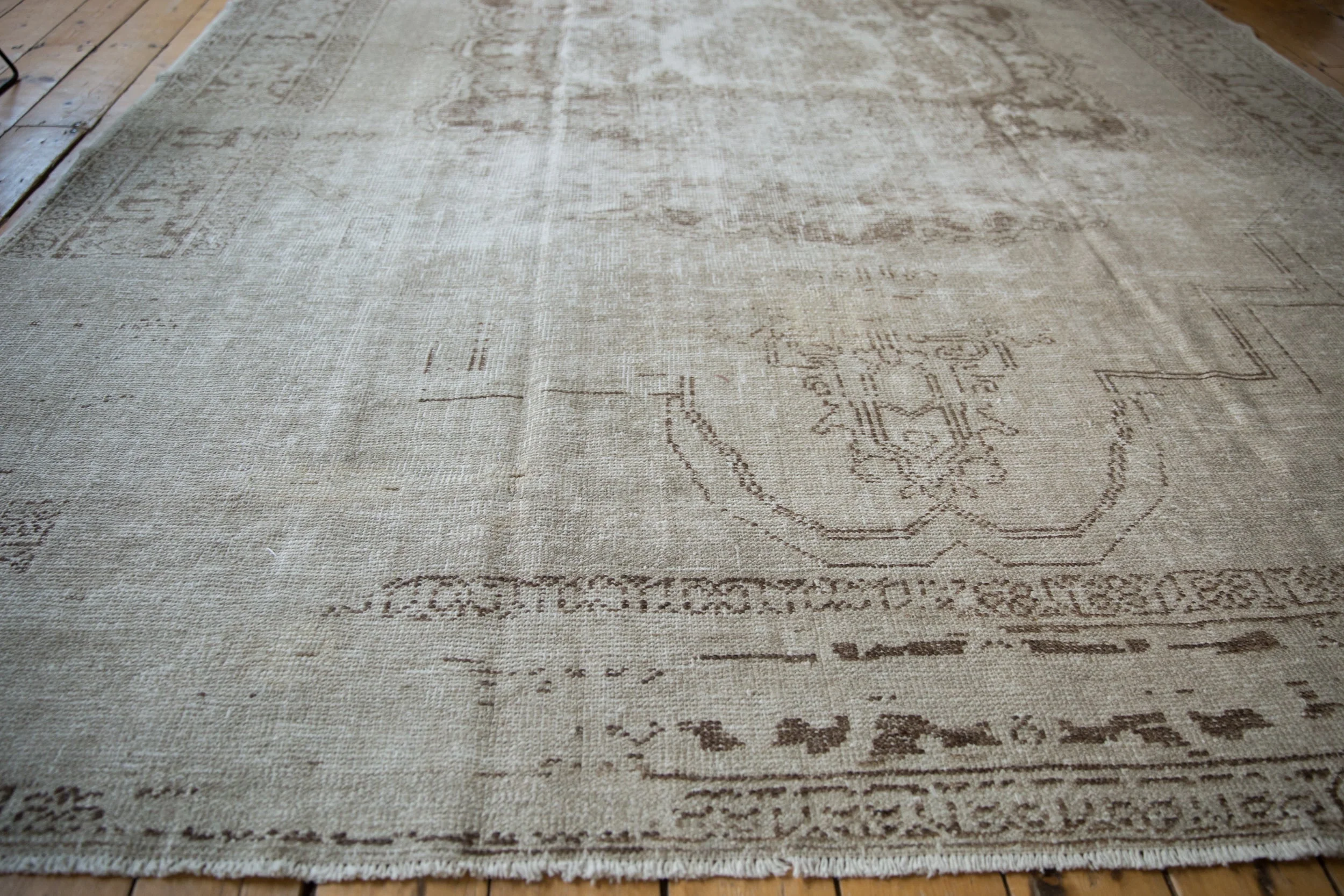 8.5x11.5 Vintage Distressed Oushak Carpet - Image 9