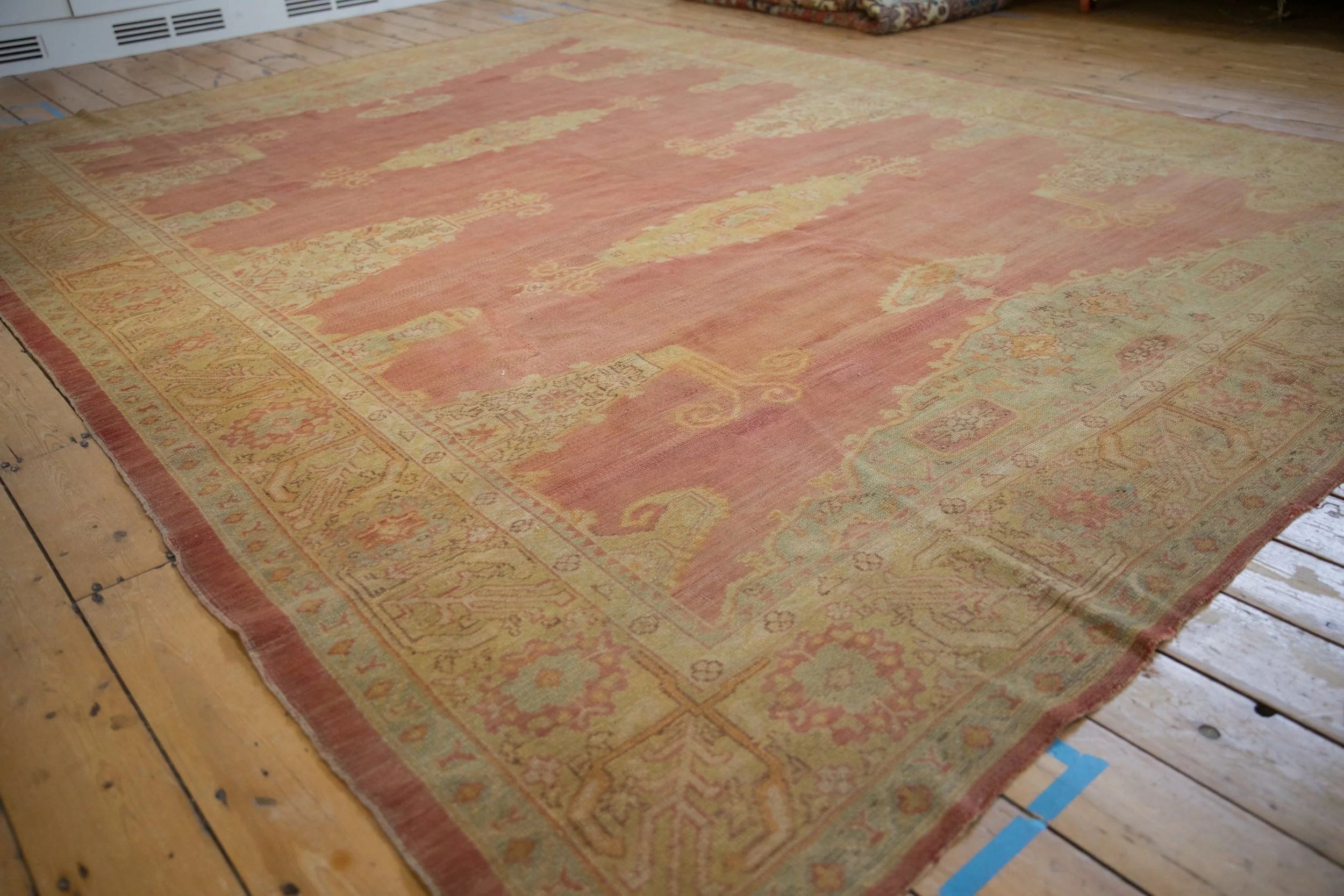 8.5x11.5 Vintage Distressed Oushak Carpet - Image 3
